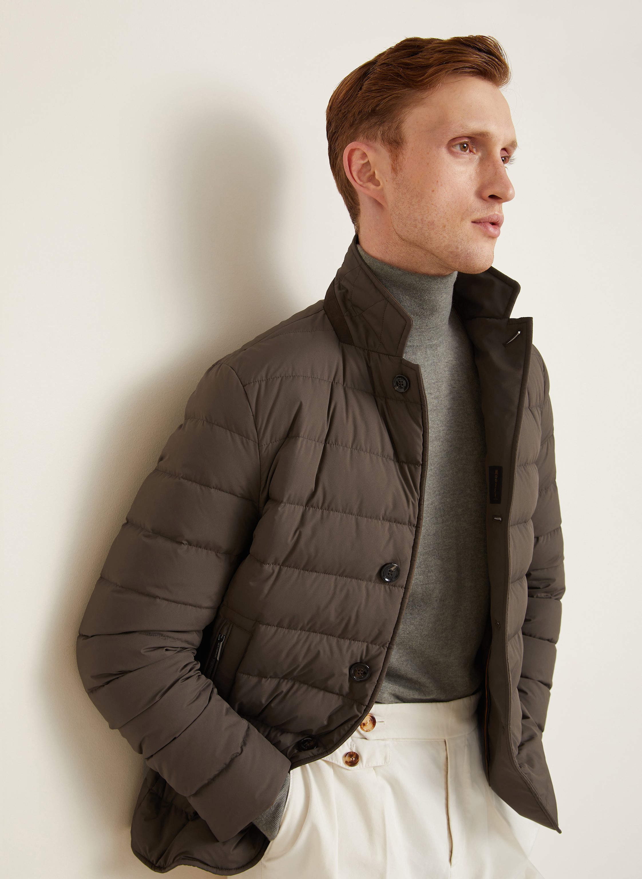 Thumbnail - Moorer Daunenjacke Mit Herausnehmbarer Blende braun