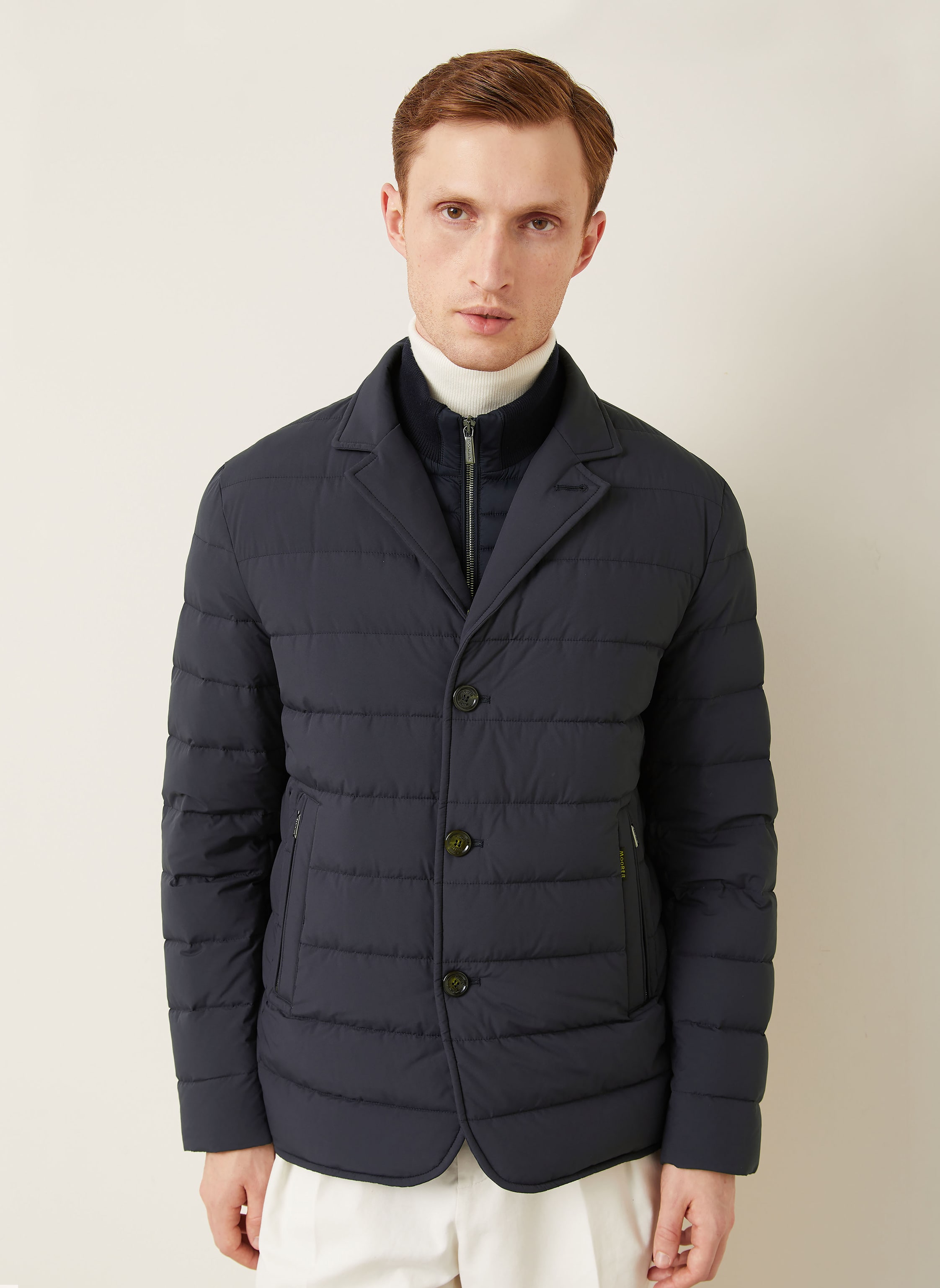 Thumbnail - Moorer Daunenjacke Mit Herausnehmbarer Blende blau