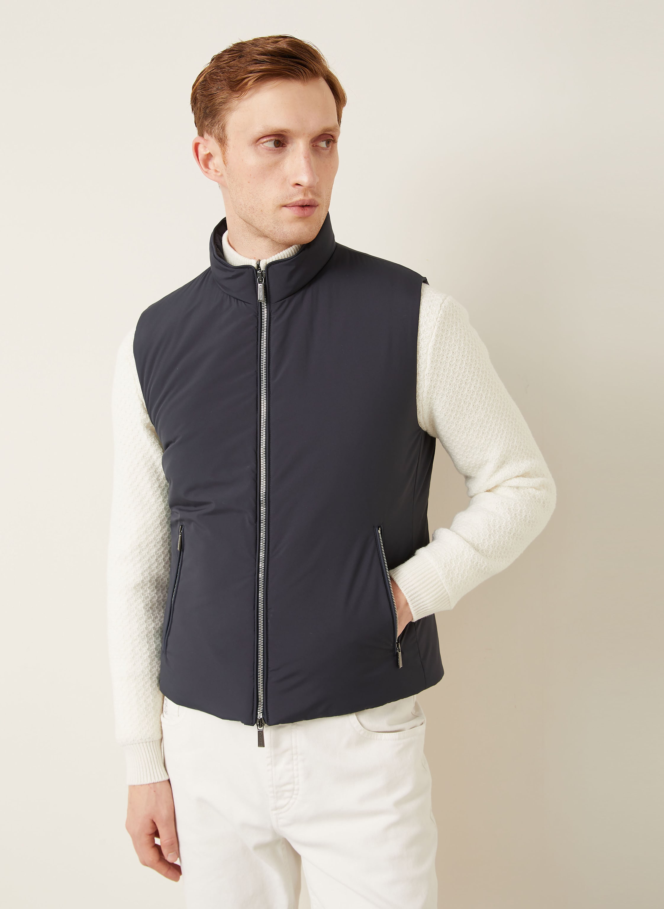 Thumbnail - Moorer Daunenweste blau