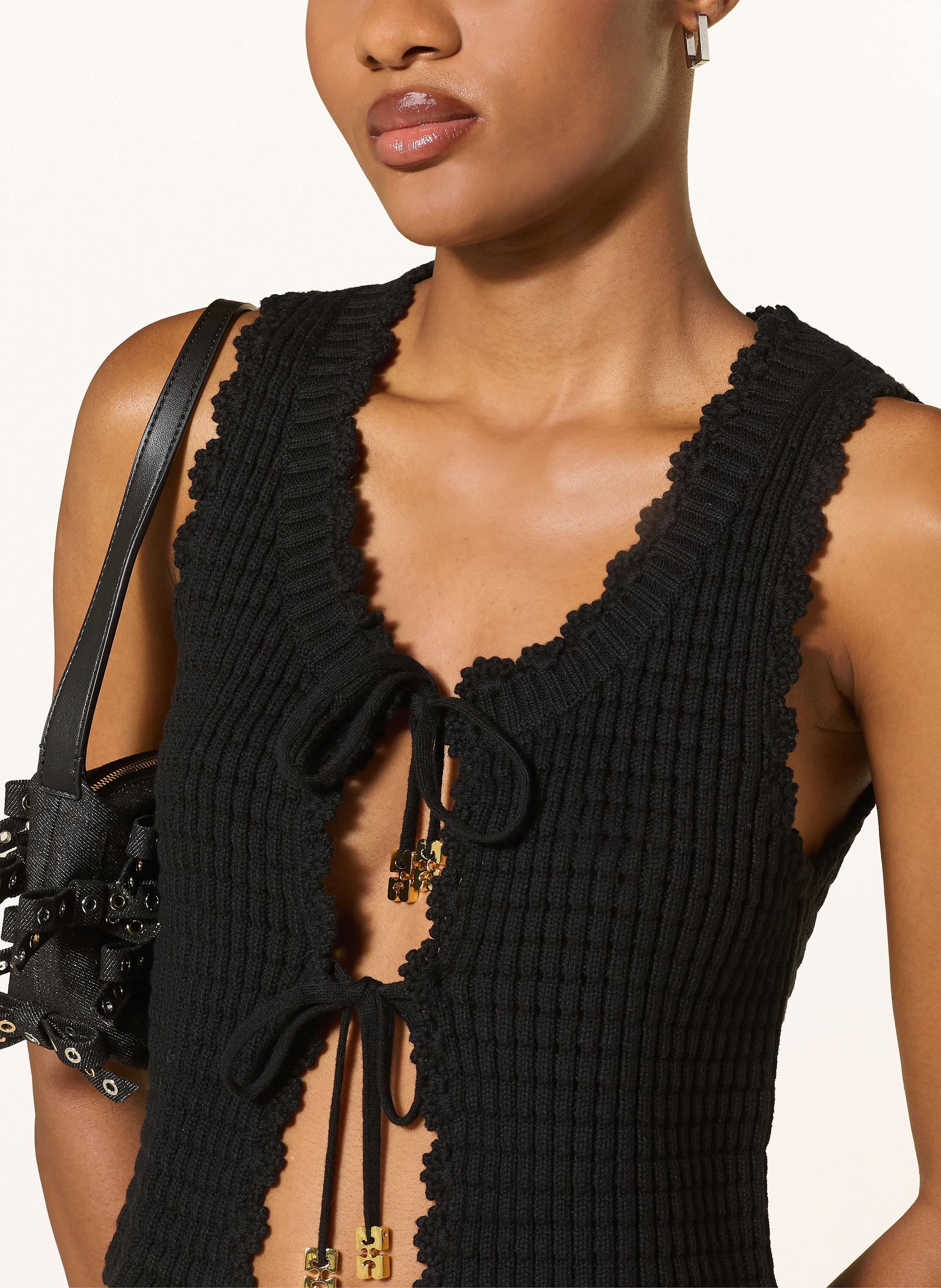 Thumbnail - Ganni Stricktop schwarz