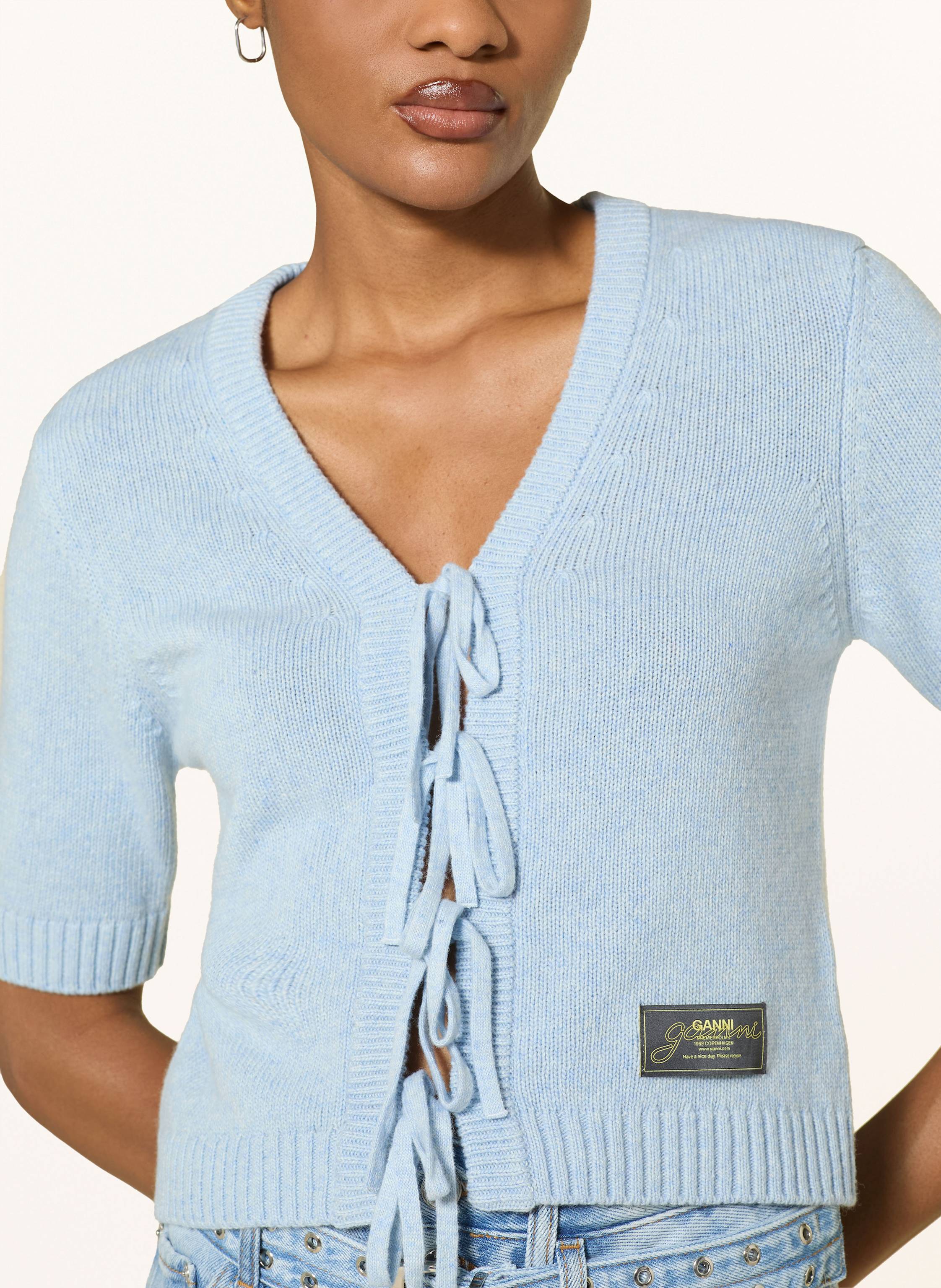 Thumbnail - Ganni Strickhülle blau