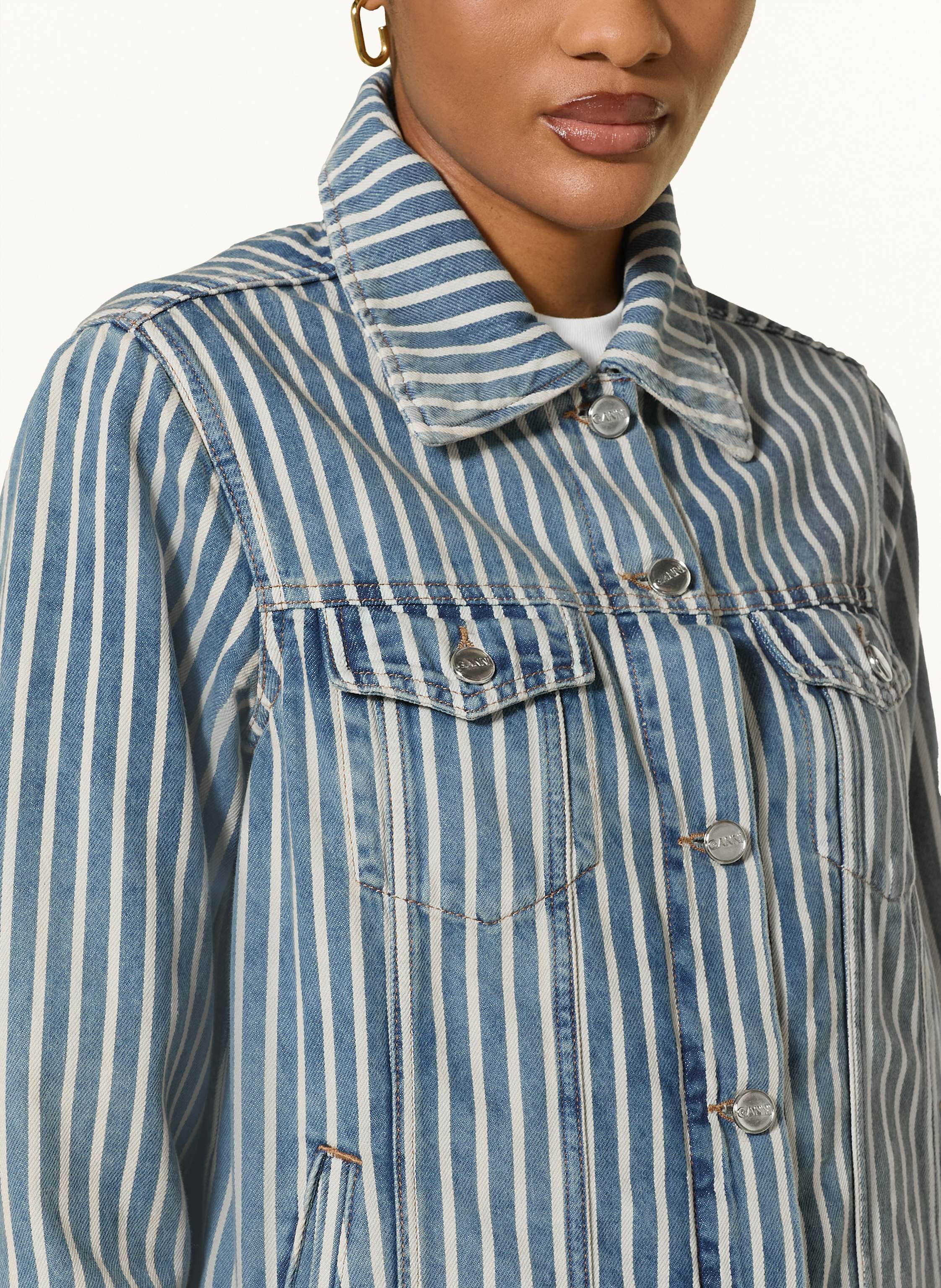 Thumbnail - Ganni Jeansjacke blau