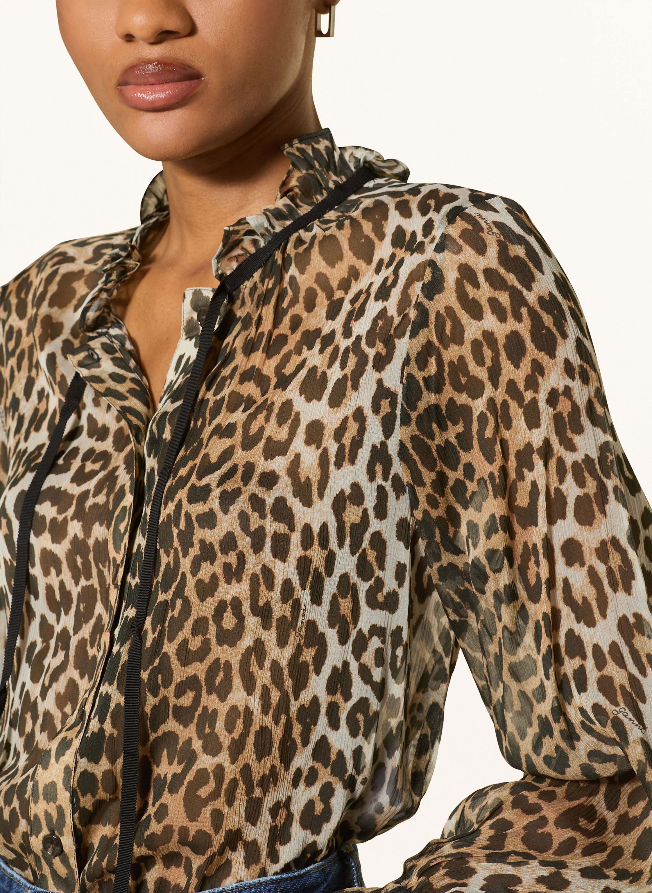 Thumbnail - Ganni Bluse braun