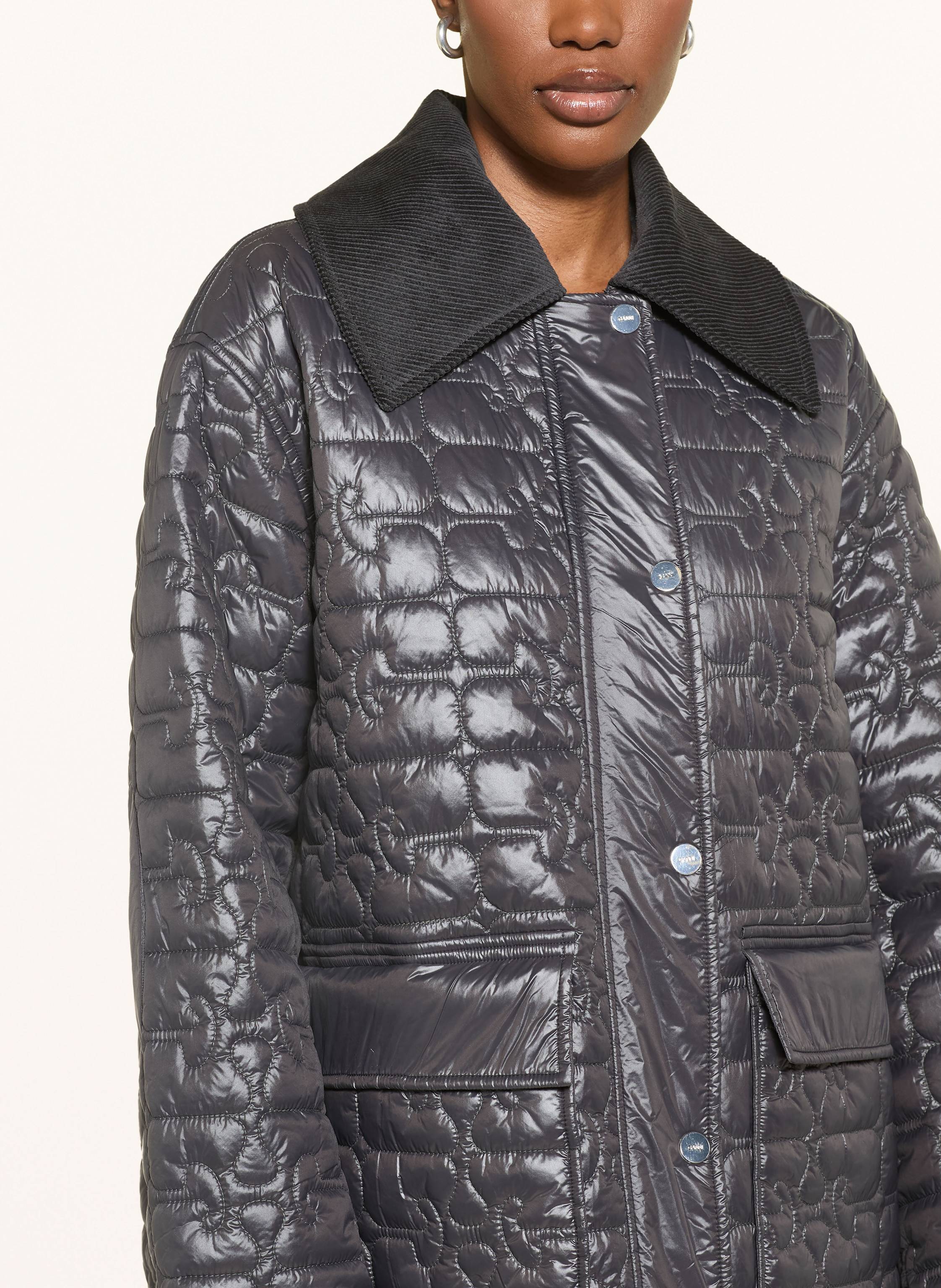 Thumbnail - Ganni Steppjacke schwarz