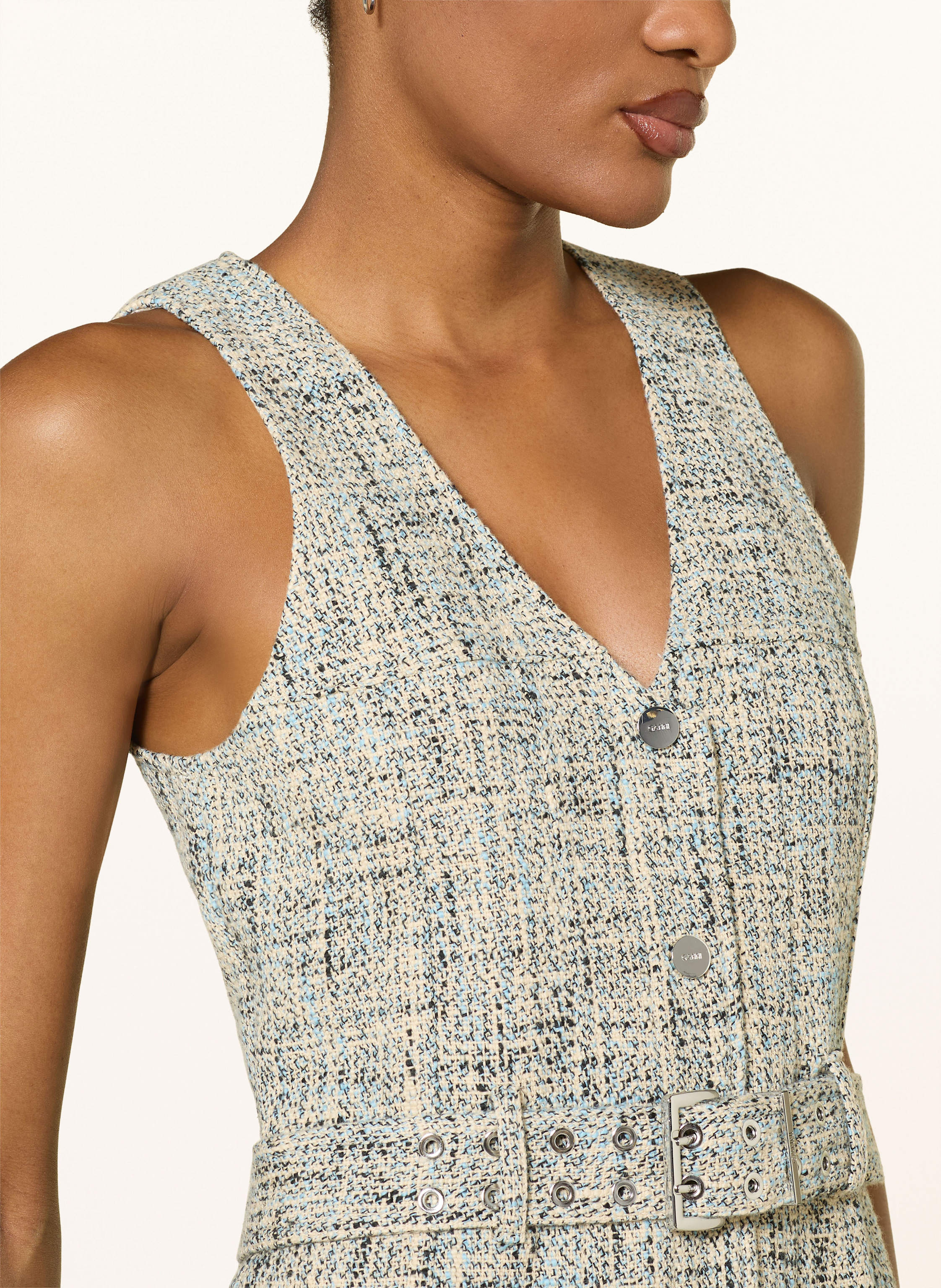 Thumbnail - Ganni Tweed-Kleid blau