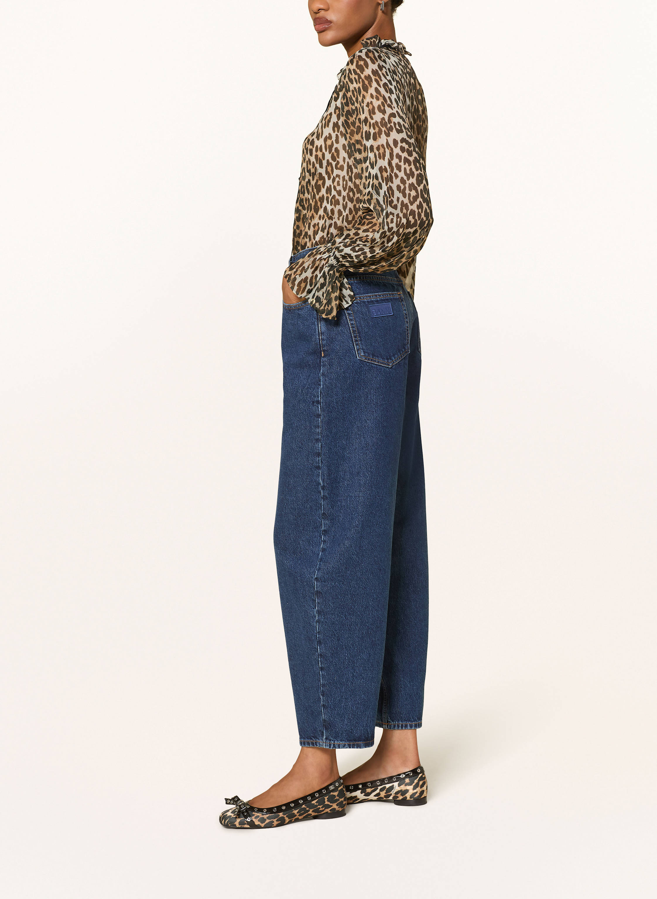 Thumbnail - Ganni Barrel Jeans blau