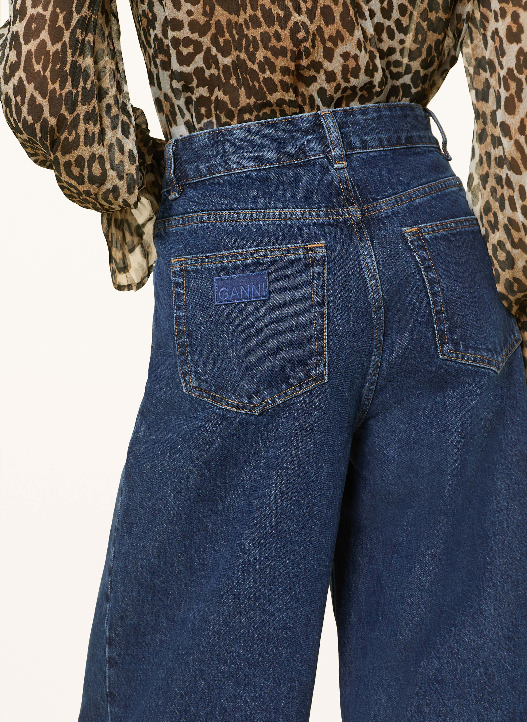 Thumbnail - Ganni Barrel Jeans blau