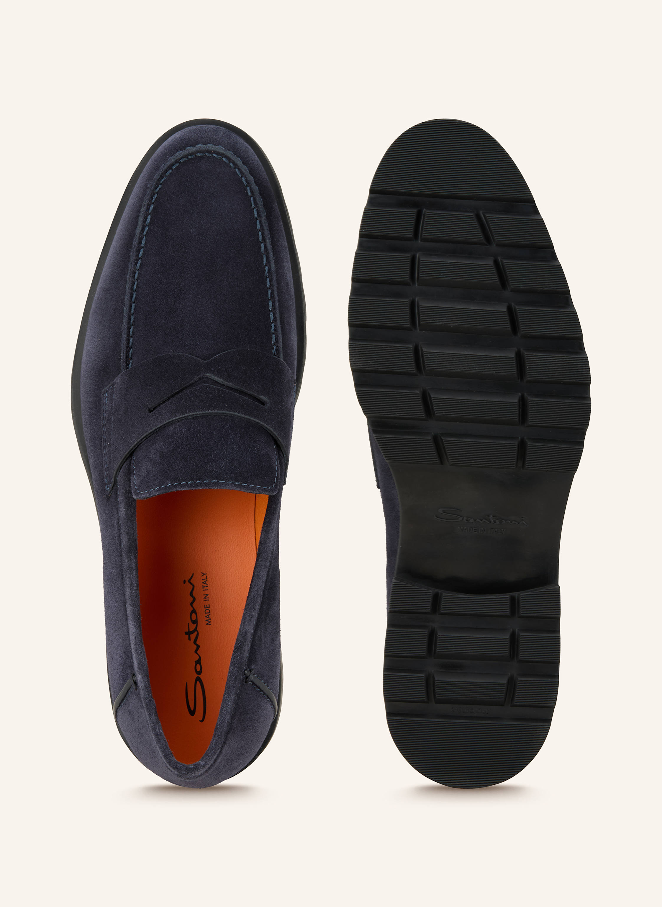 Thumbnail - Santoni Penny-Loafer blau
