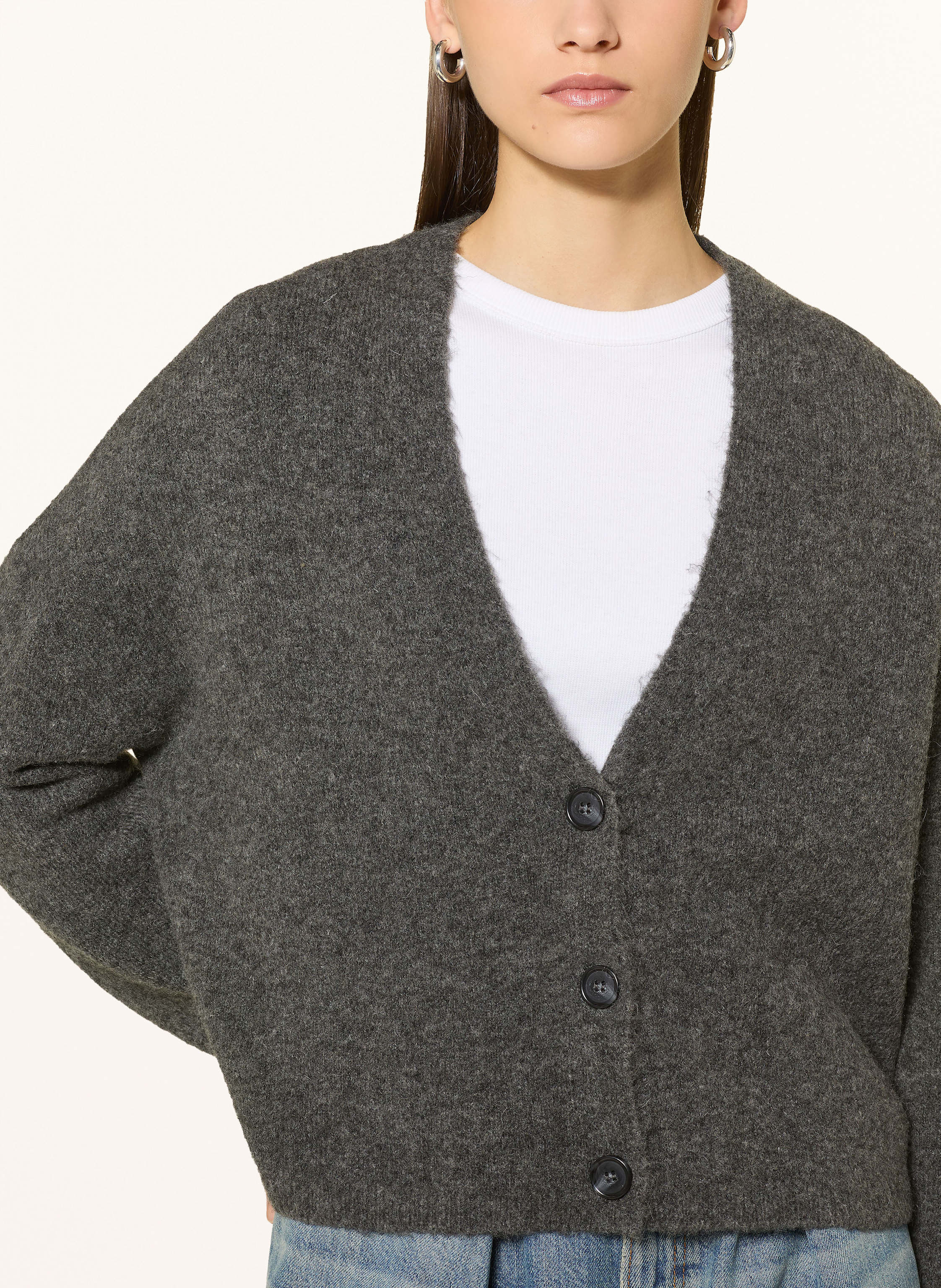 Thumbnail - Mrs & Hugs Strickjacke grau