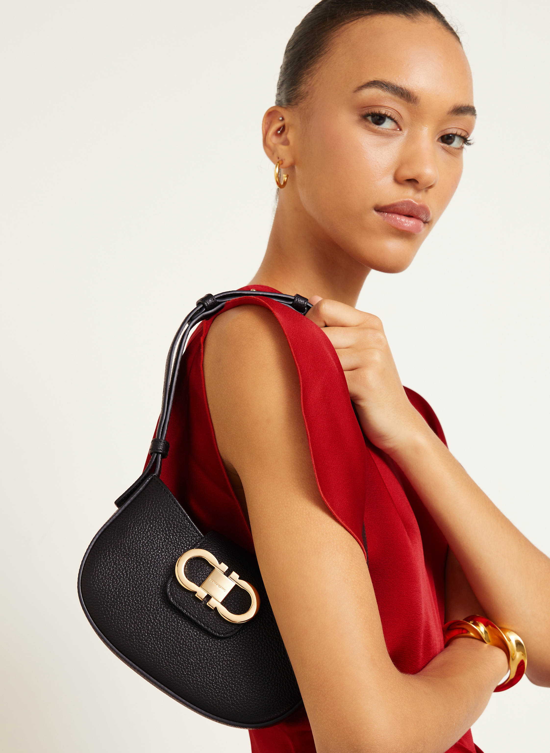 Thumbnail - Ferragamo Handtasche Gabry Mini schwarz