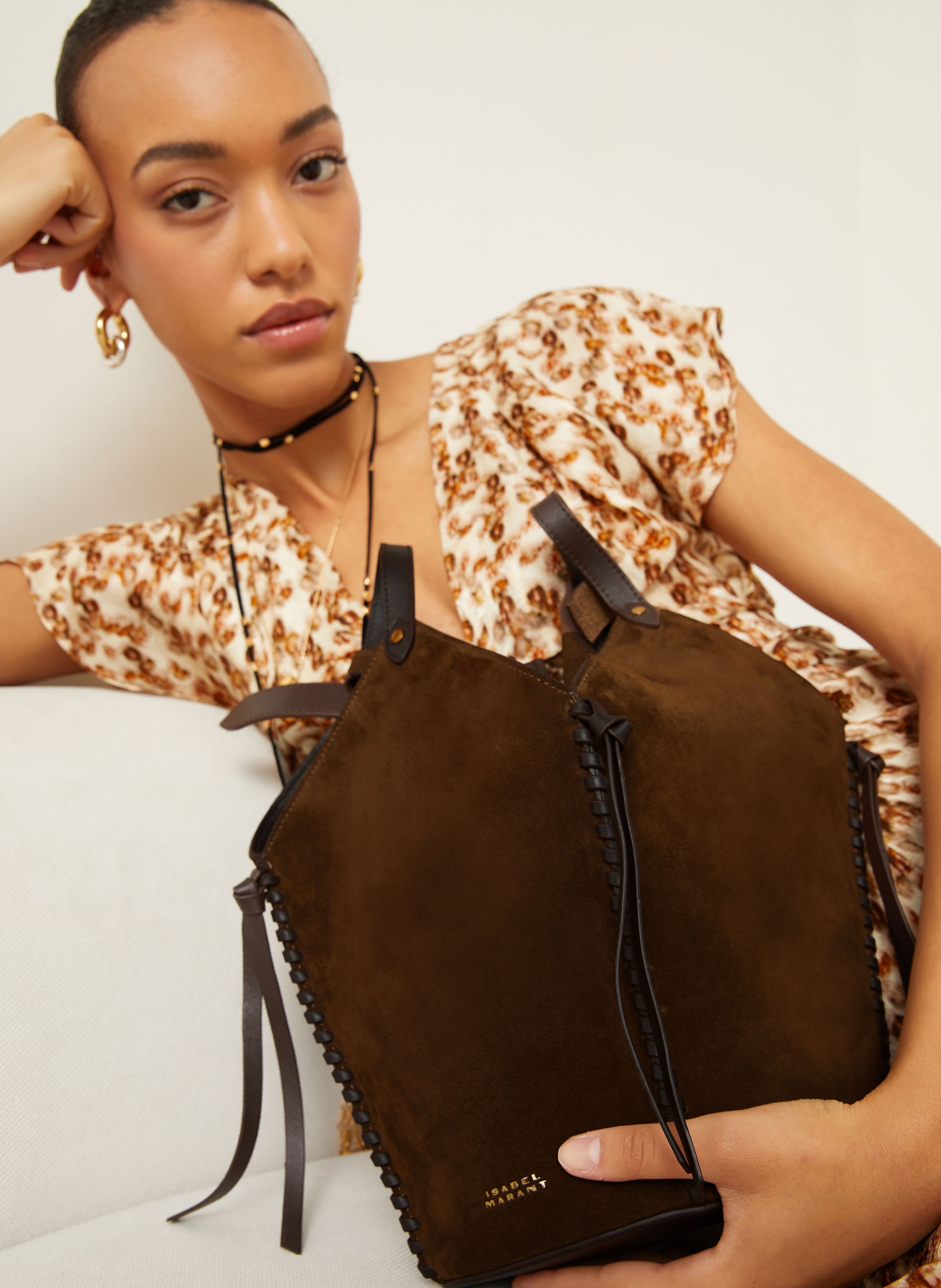 Thumbnail - Isabel Marant Beuteltasche Tampa Mini braun