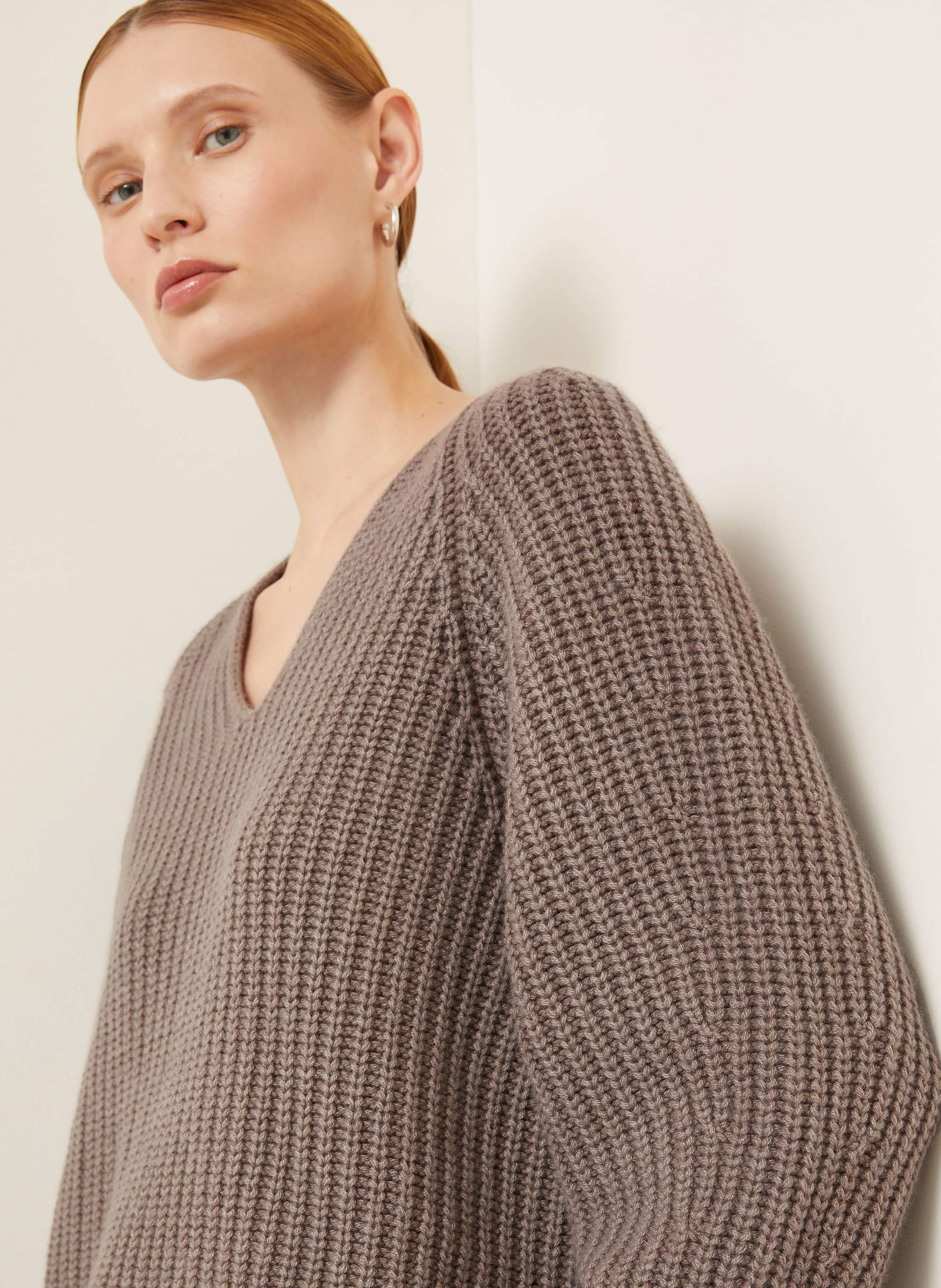 Thumbnail - Iris Von Arnim Cashmere-Pullover Fallou Mit 3/4-Arm braun