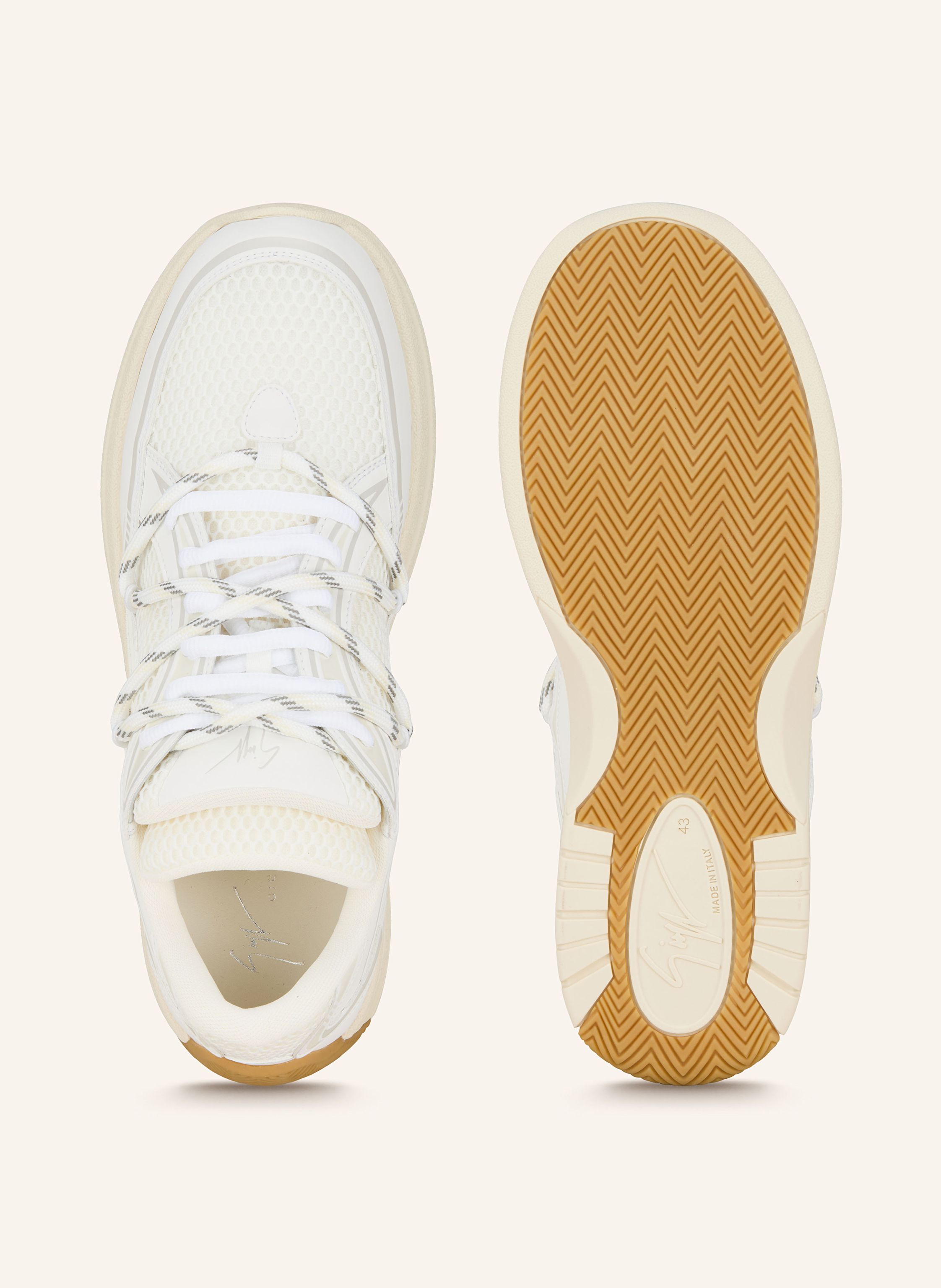 Thumbnail - Giuseppe Zanotti Design Sneaker Inox weiss