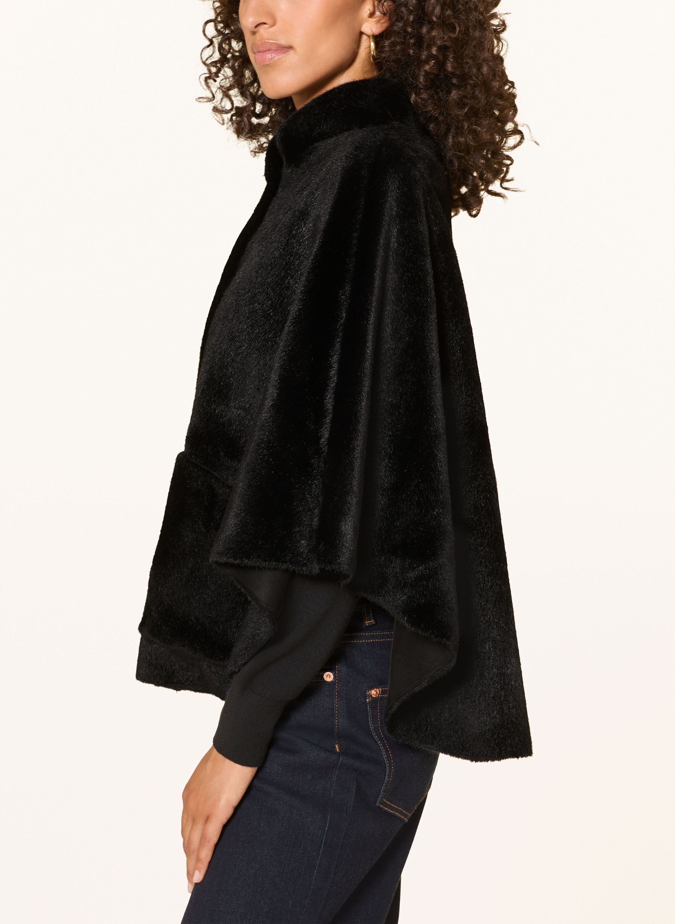 Thumbnail - Rino & Pelle Kunstpelz-Cape Dewi schwarz