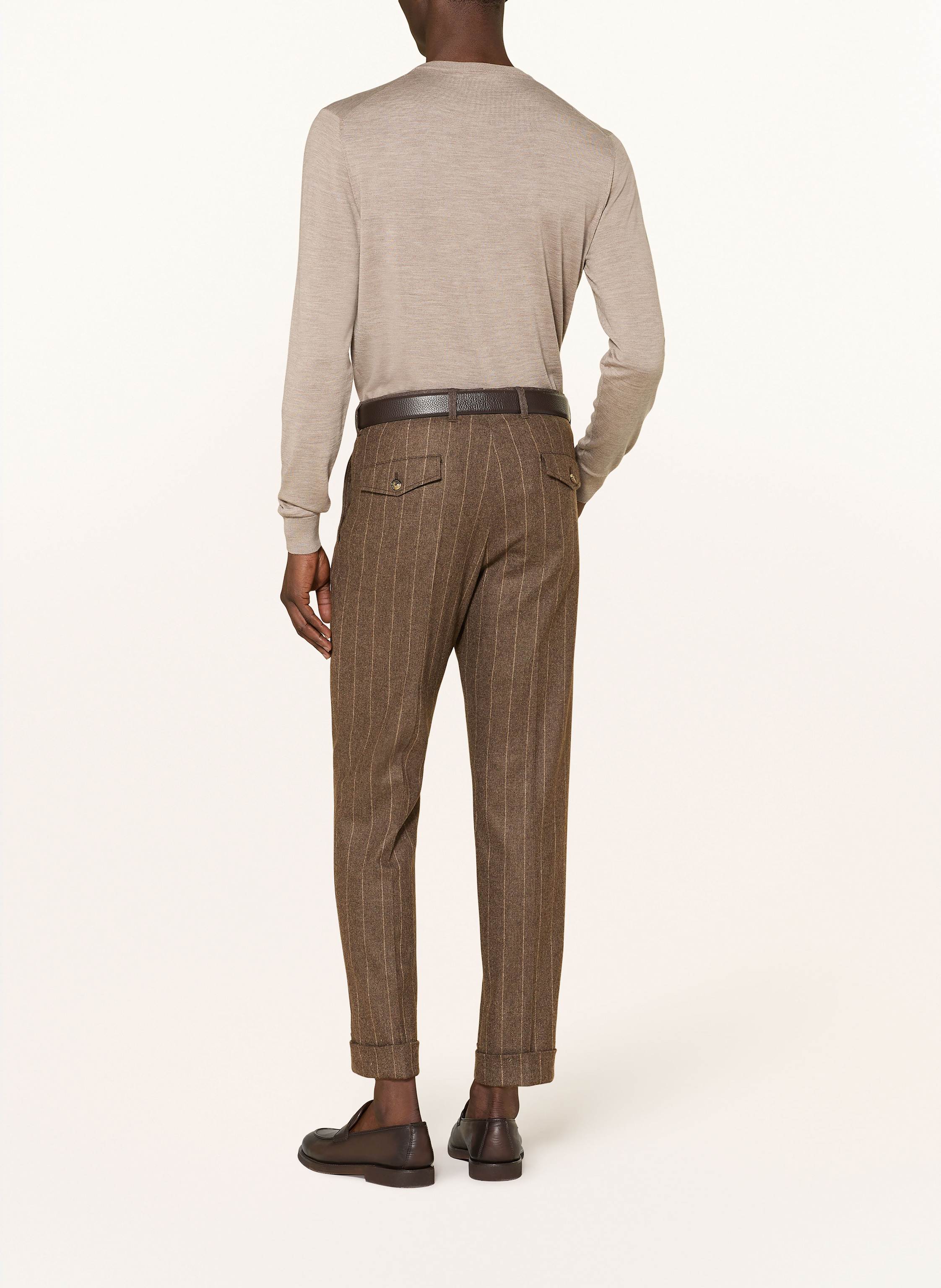 Thumbnail - Windsor. Anzughose Sapo Shaped Fit Aus Flanell braun