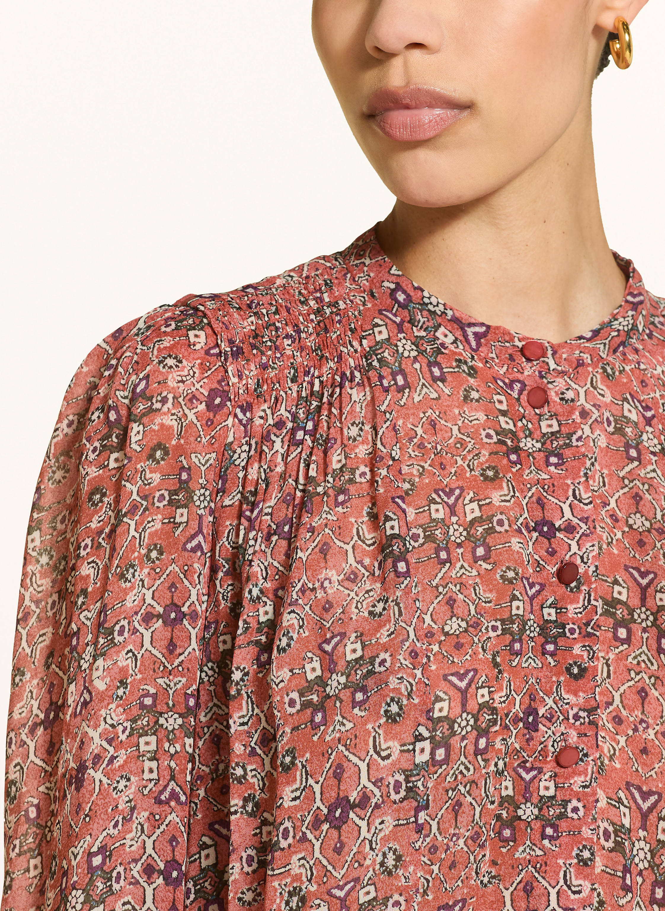 Thumbnail - Marant Étoile Bluse Noeline braun