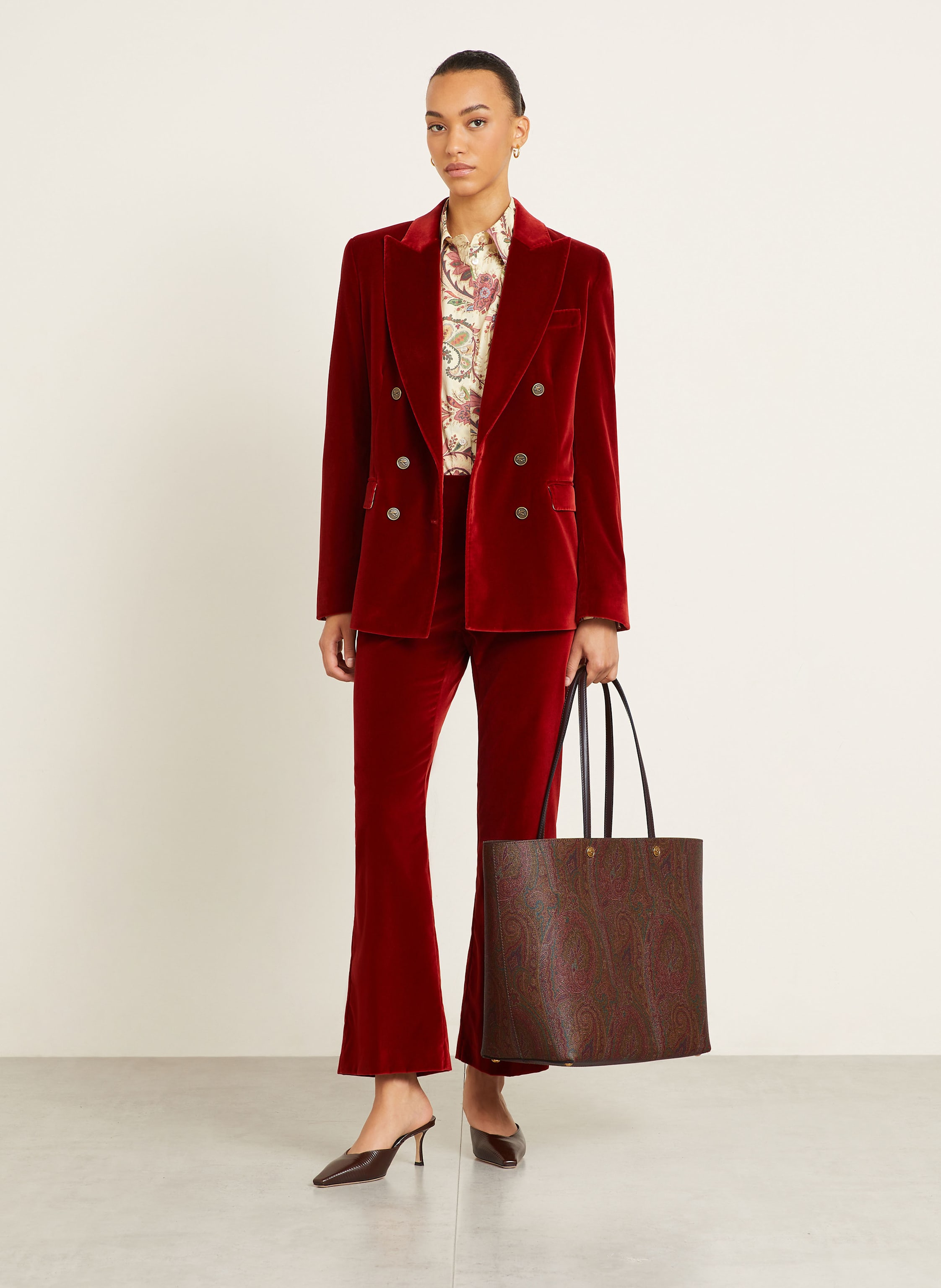 Thumbnail - Etro Shopper Etro Essential Large Mit Pouch braun