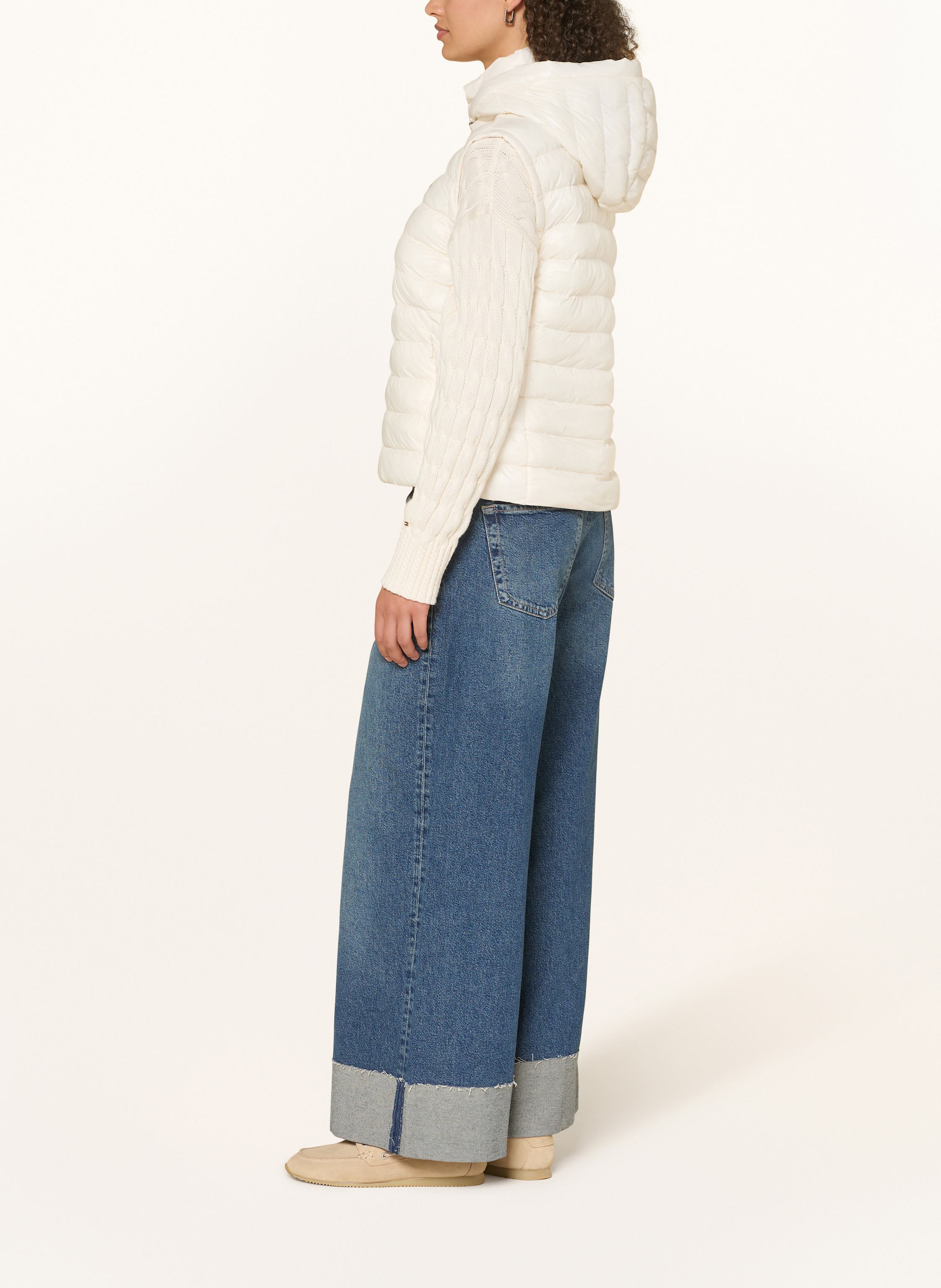 Thumbnail - Tommy Hilfiger Steppweste Mit Abnehmbarer Kapuze weiss