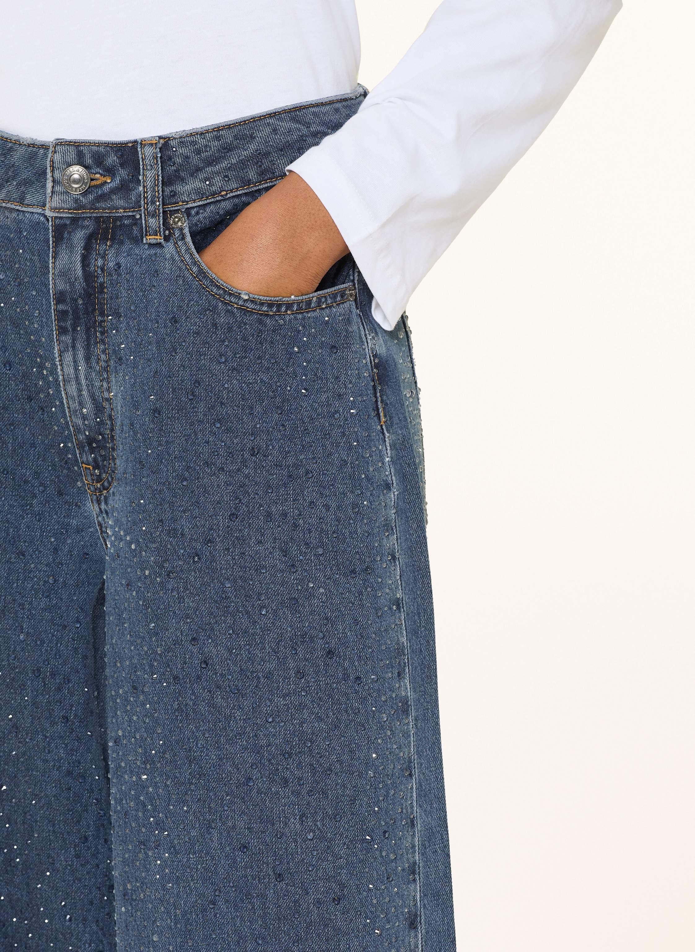 Thumbnail - Mrs & Hugs Jeans Mit Schmucksteinen blau
