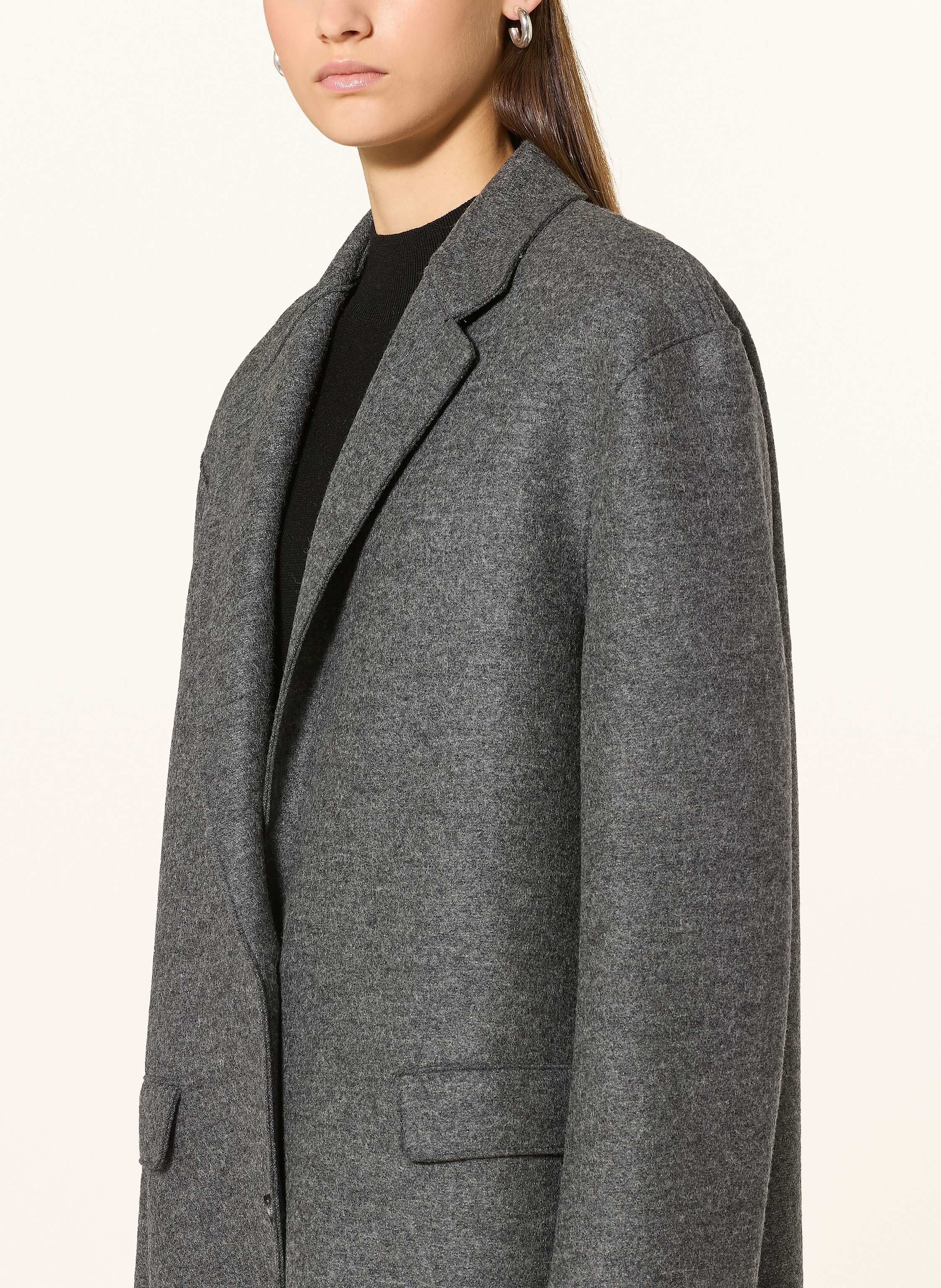 Thumbnail - Harris Wharf London Wollmantel grau