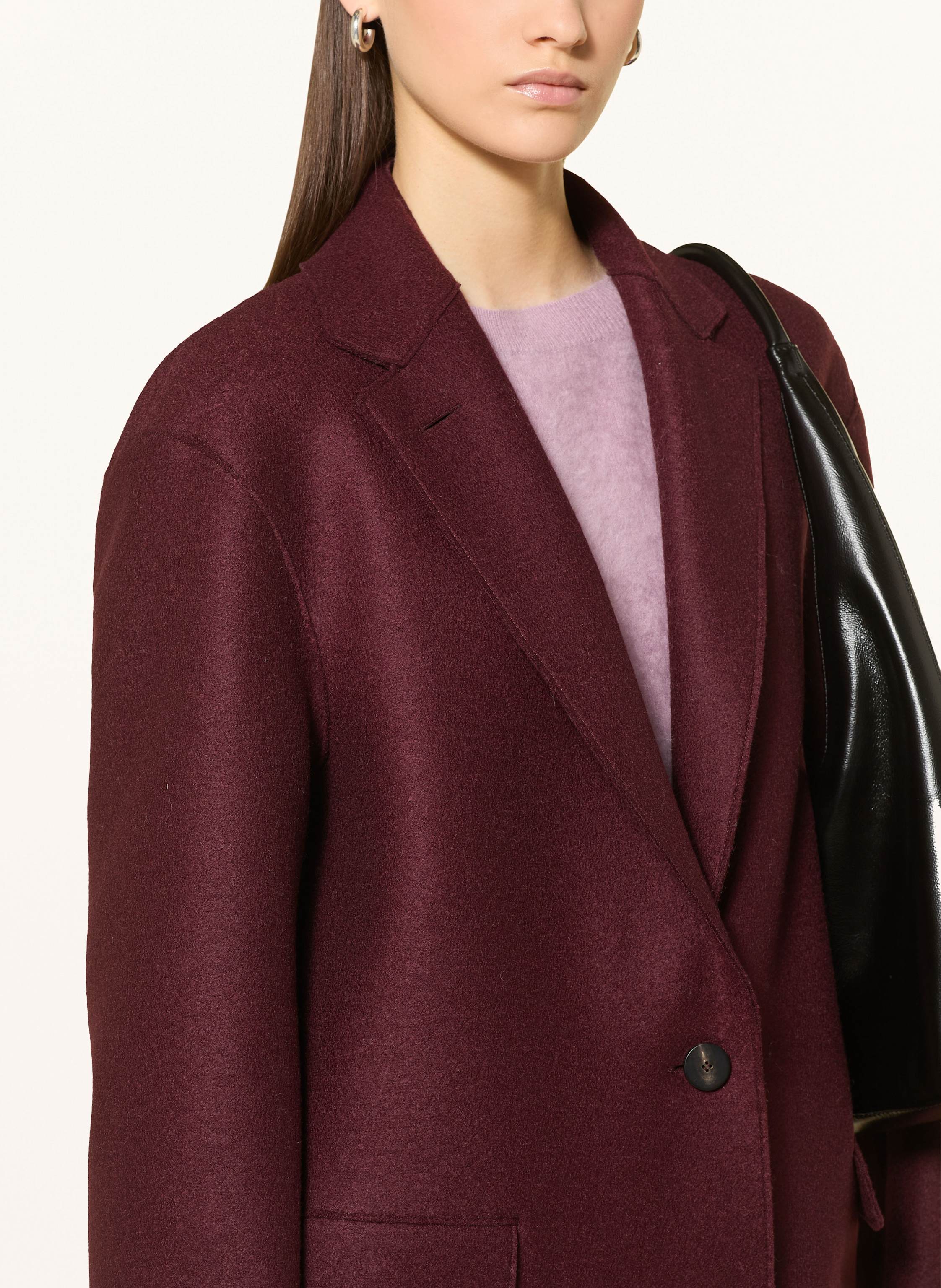 Thumbnail - Harris Wharf London Wollmantel rot