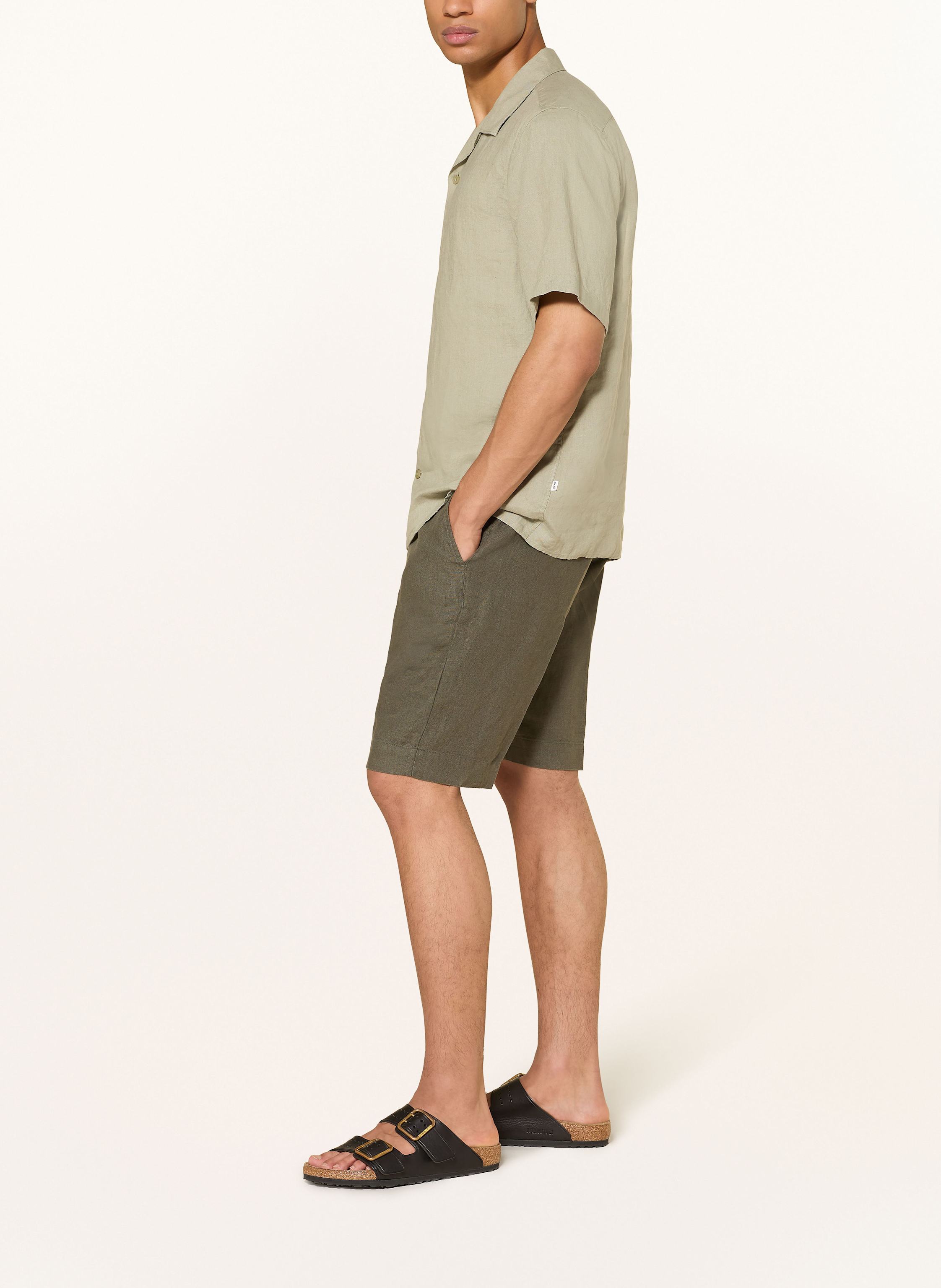Thumbnail - Nn.07 Leinenshorts Billie Regular Fit gruen