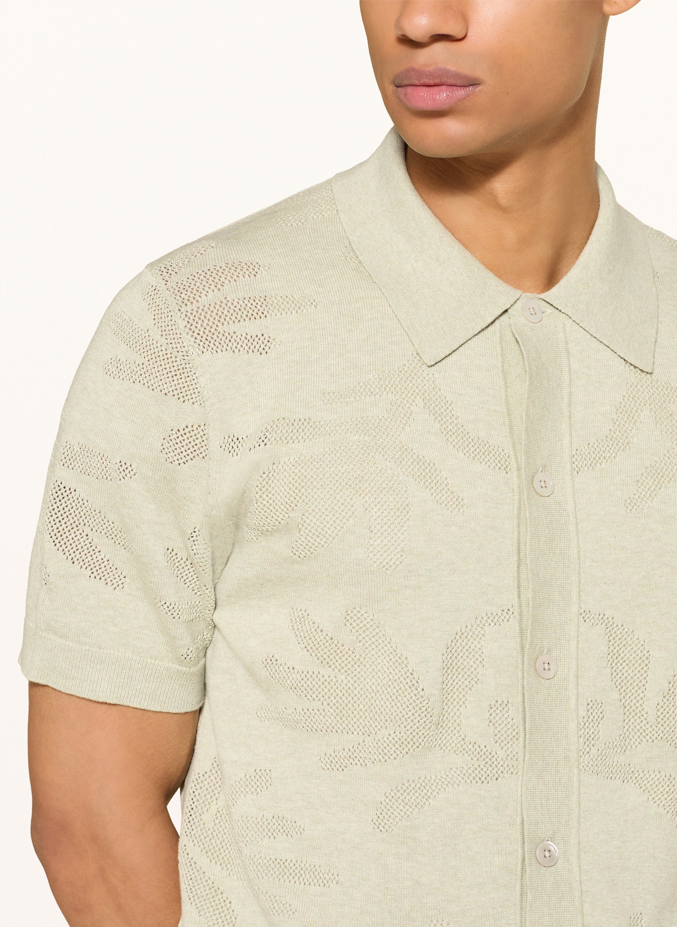 Thumbnail - Nn.07 Strickhemd Thor Regular Fit gruen