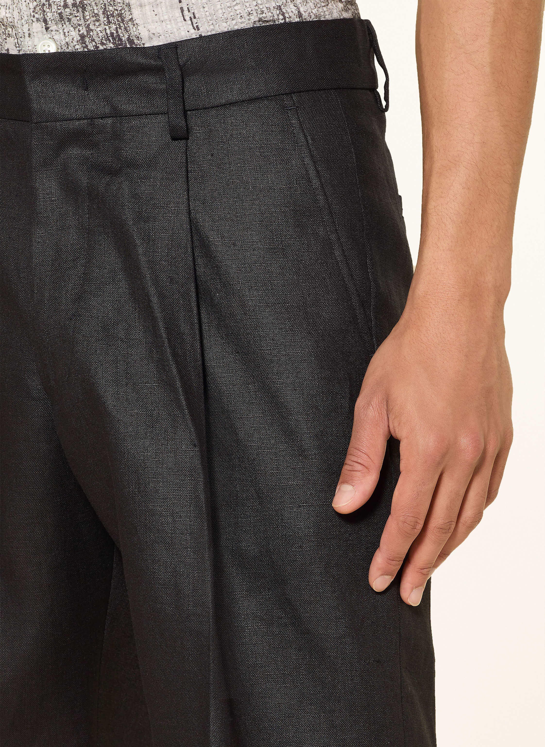 Thumbnail - Nn.07 Leinenshorts Kay Regular Fit schwarz