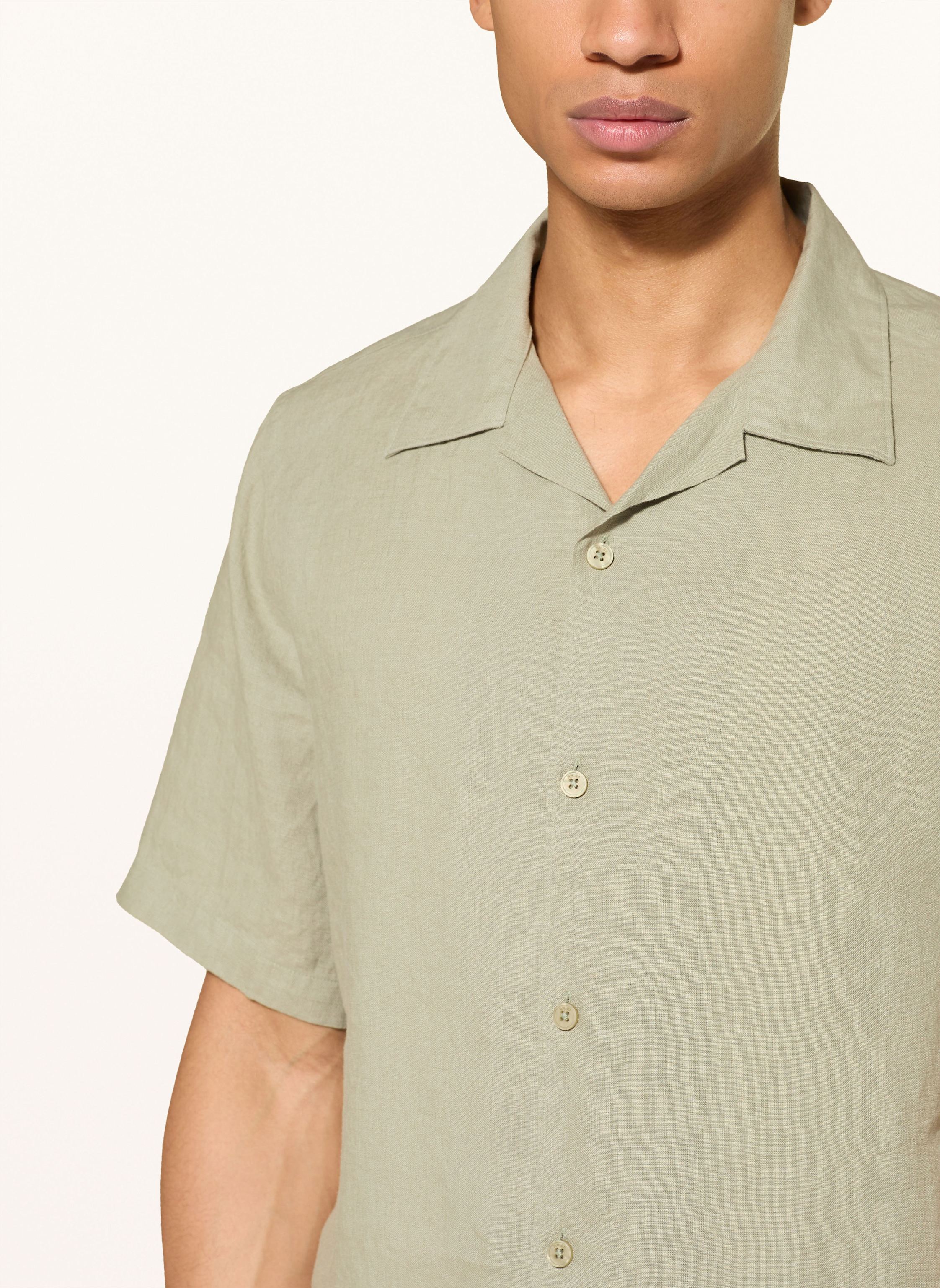 Thumbnail - Nn.07 Resorthemd Julio Relaxed Fit Aus Leinen gruen