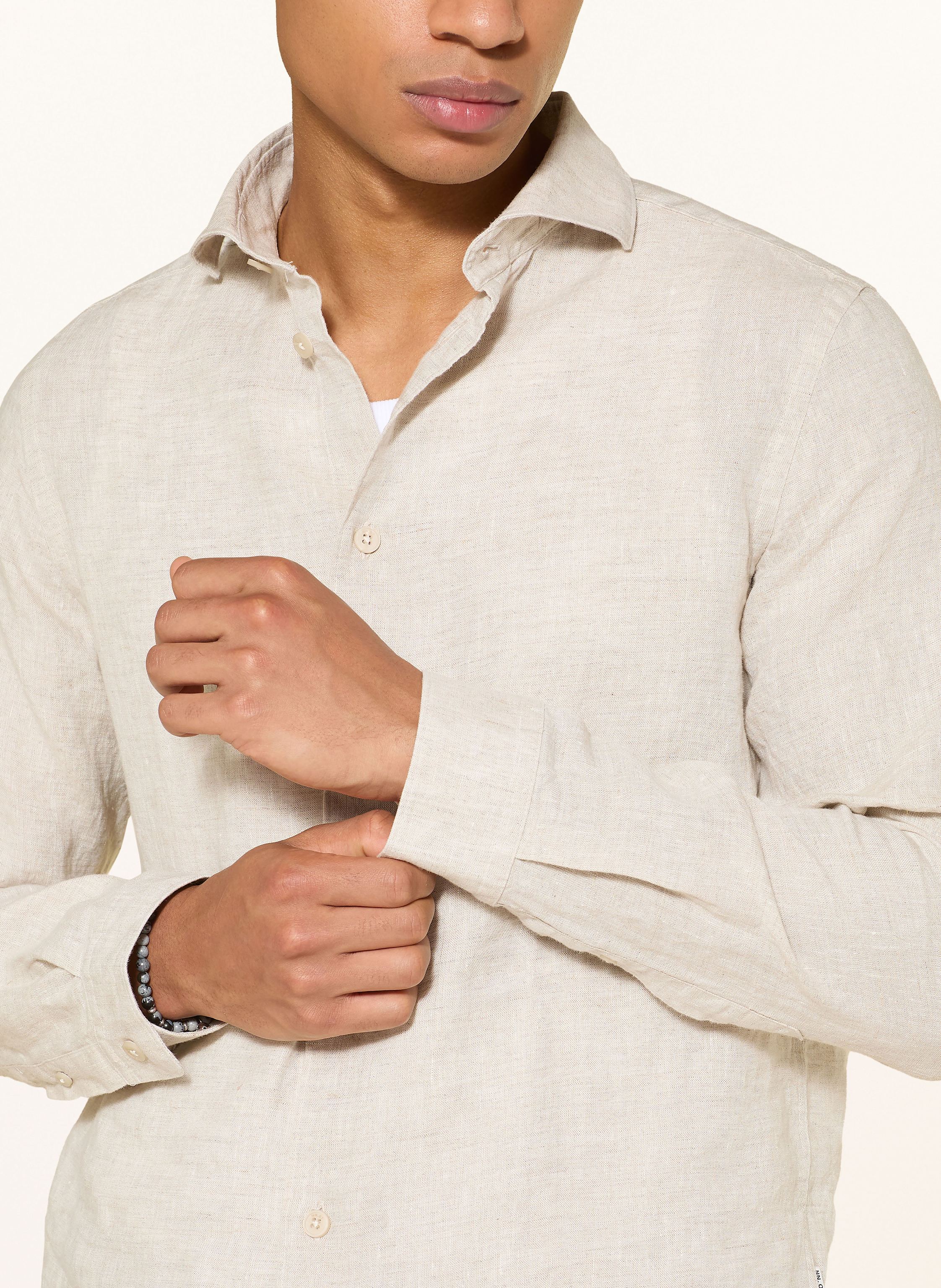 Thumbnail - Nn.07 Leinenhemd Andrew Regular Fit weiss