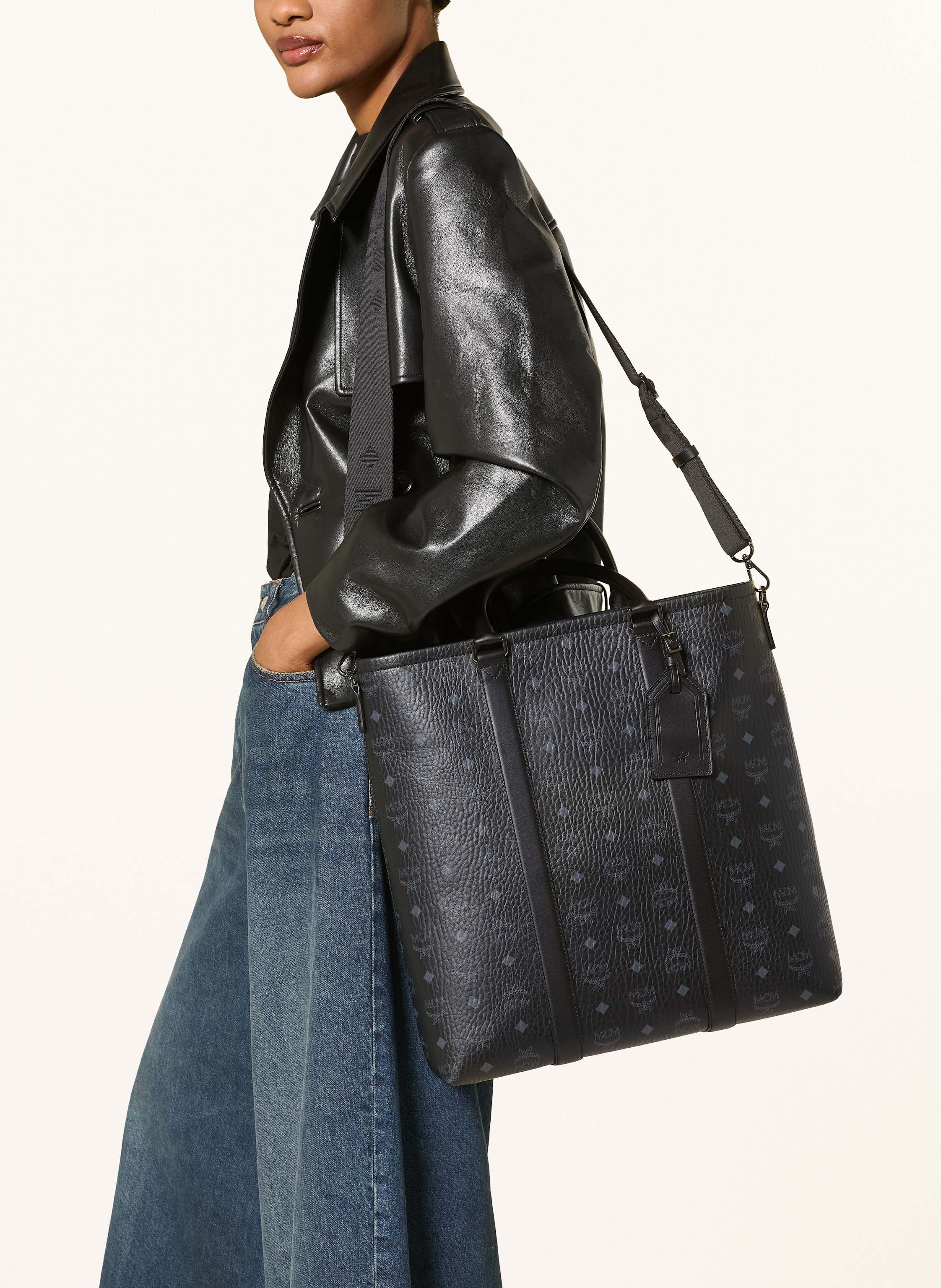 Thumbnail - Mcm Shopper Aren N/S Large schwarz