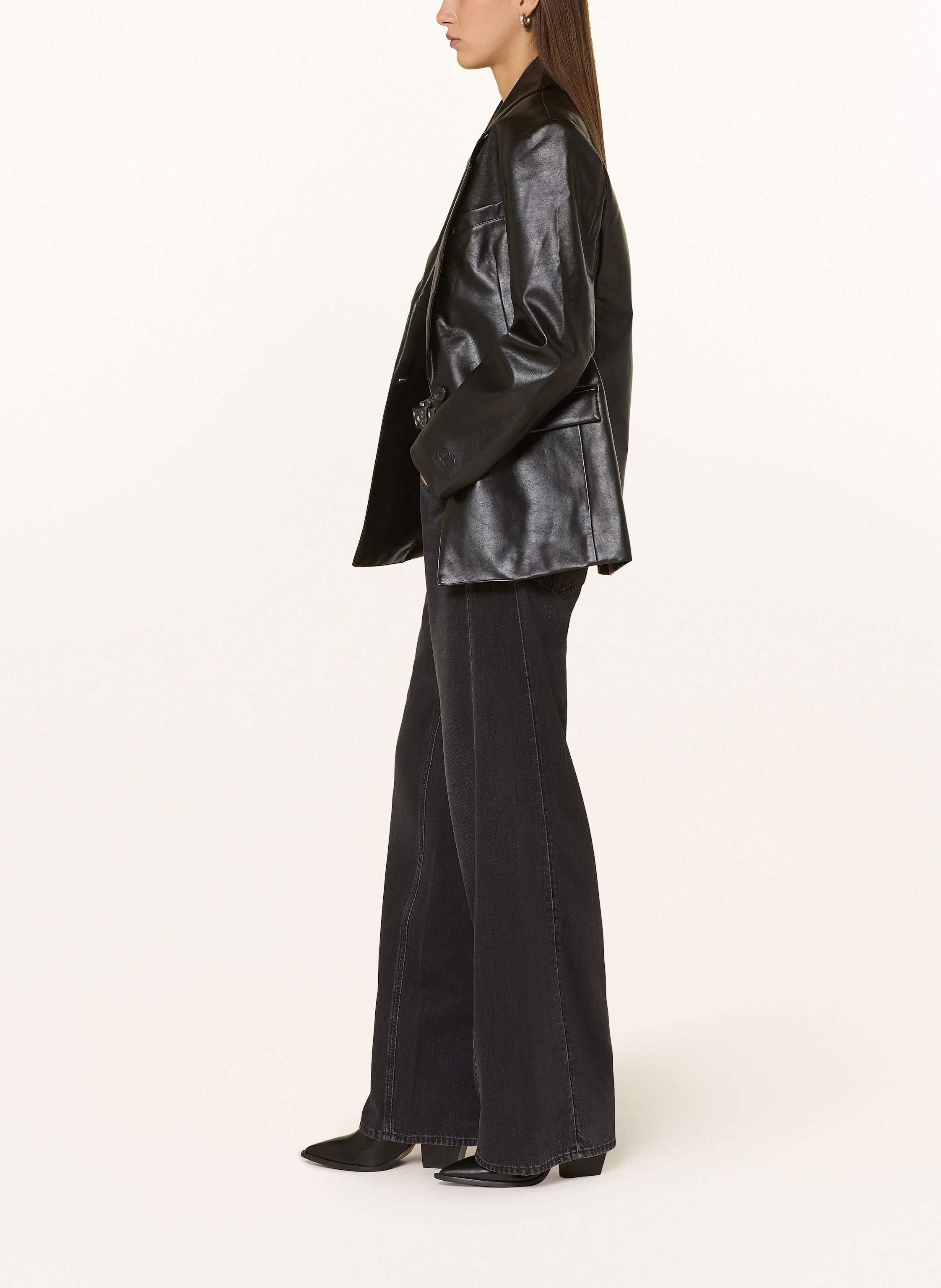 Thumbnail - Replay Wide Leg Jeans Narja schwarz