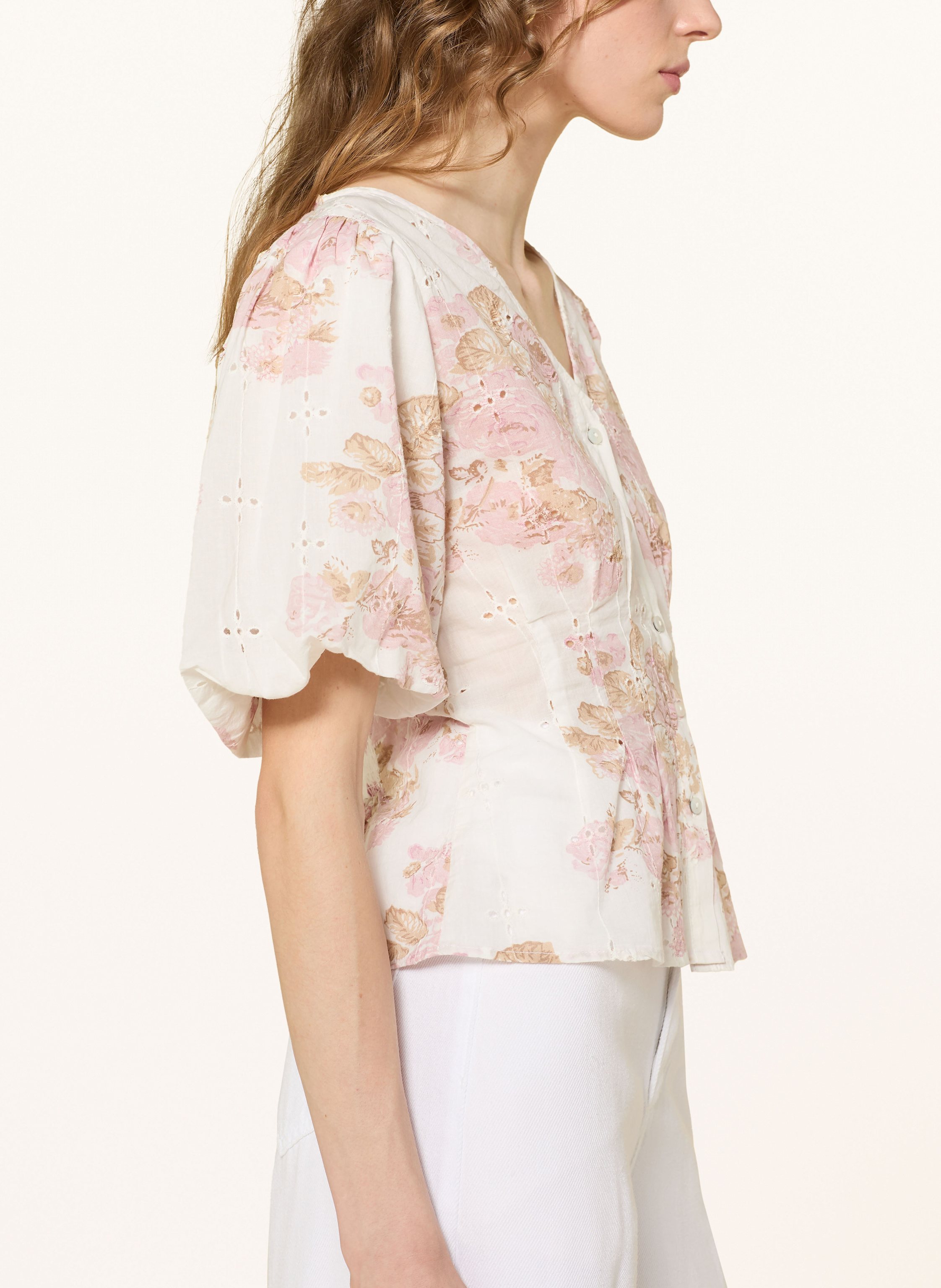 Thumbnail - Neo Noir Bluse Timra Aus Lochspitze rosa