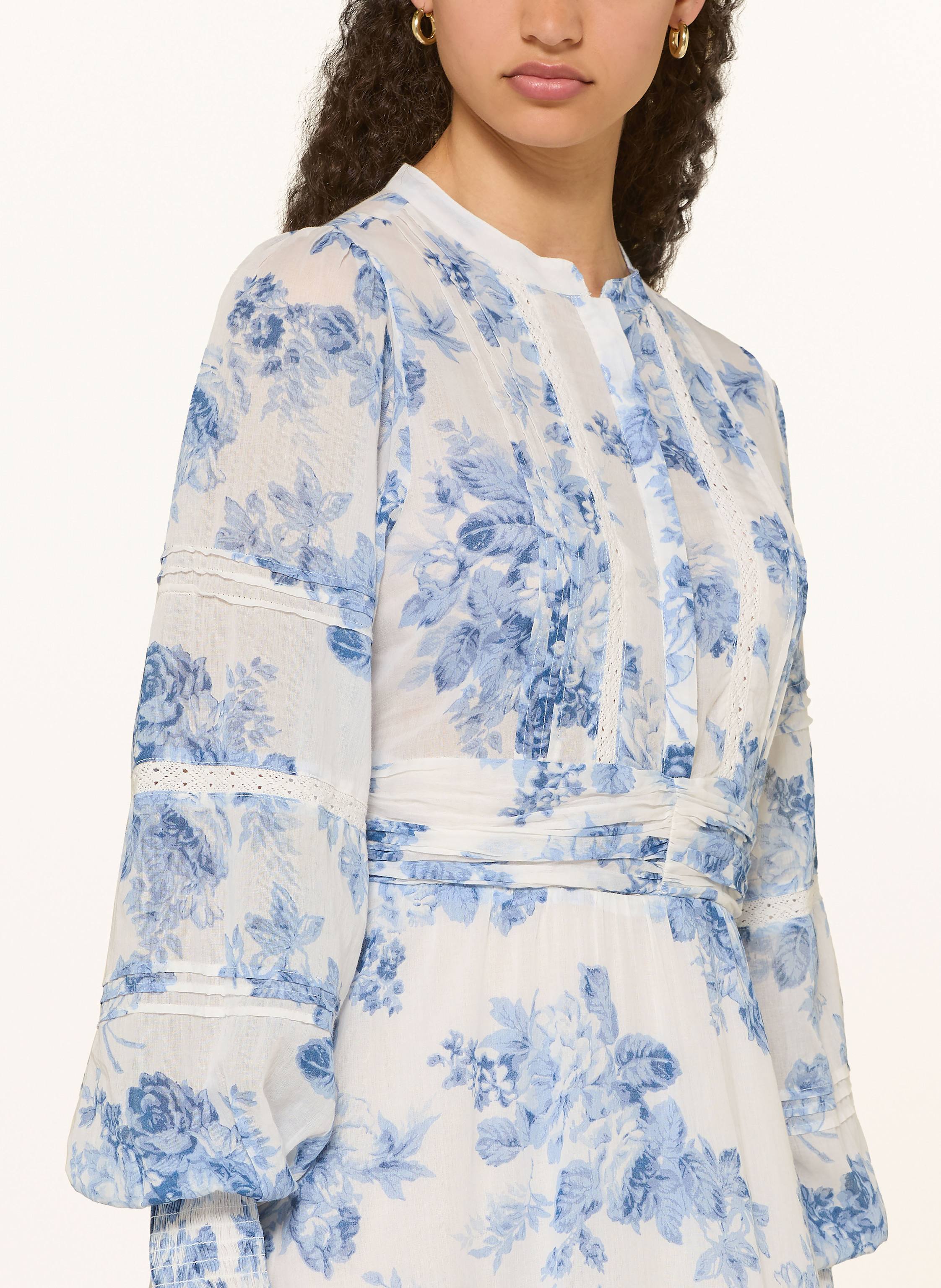 Thumbnail - Neo Noir Kleid Columbia Flower Flow Mit Lochspitze blau