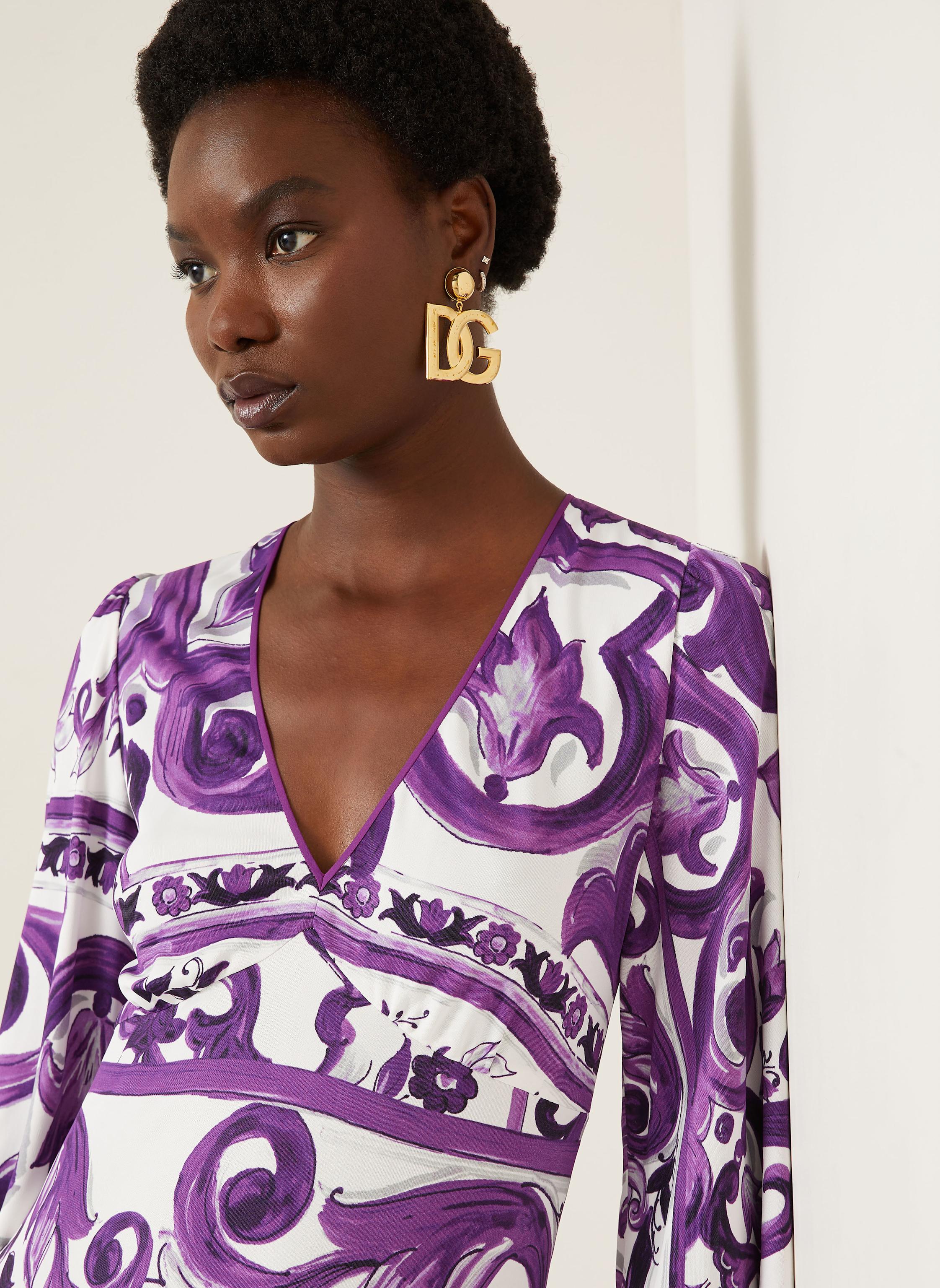 Thumbnail - Dolce & Gabbana Kleid Mit 3/4-Arm lila