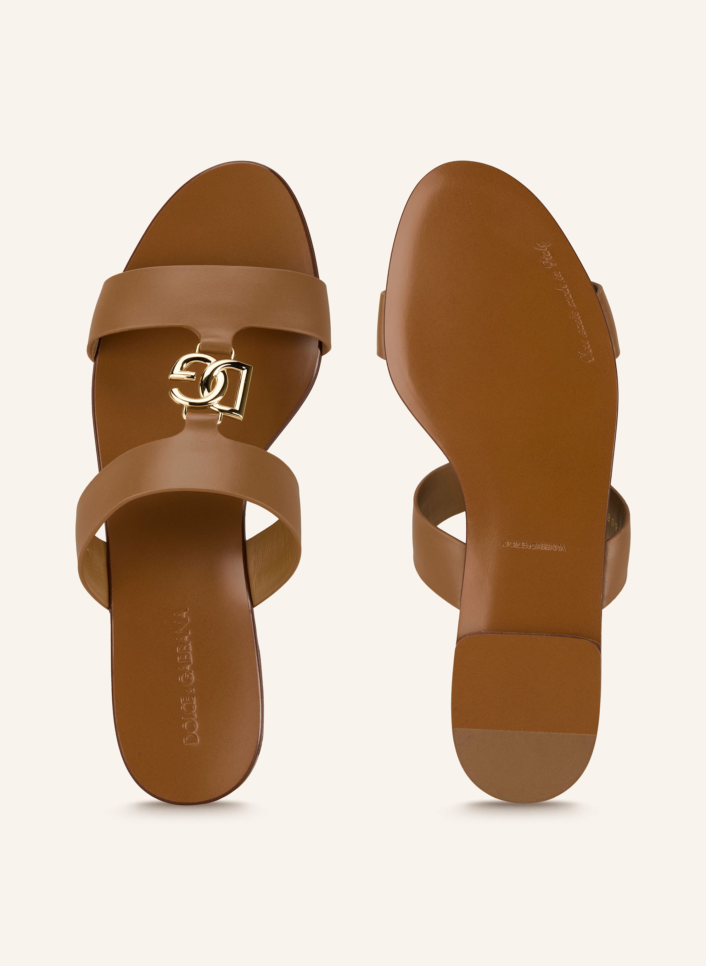 Thumbnail - Dolce & Gabbana Pantoletten braun