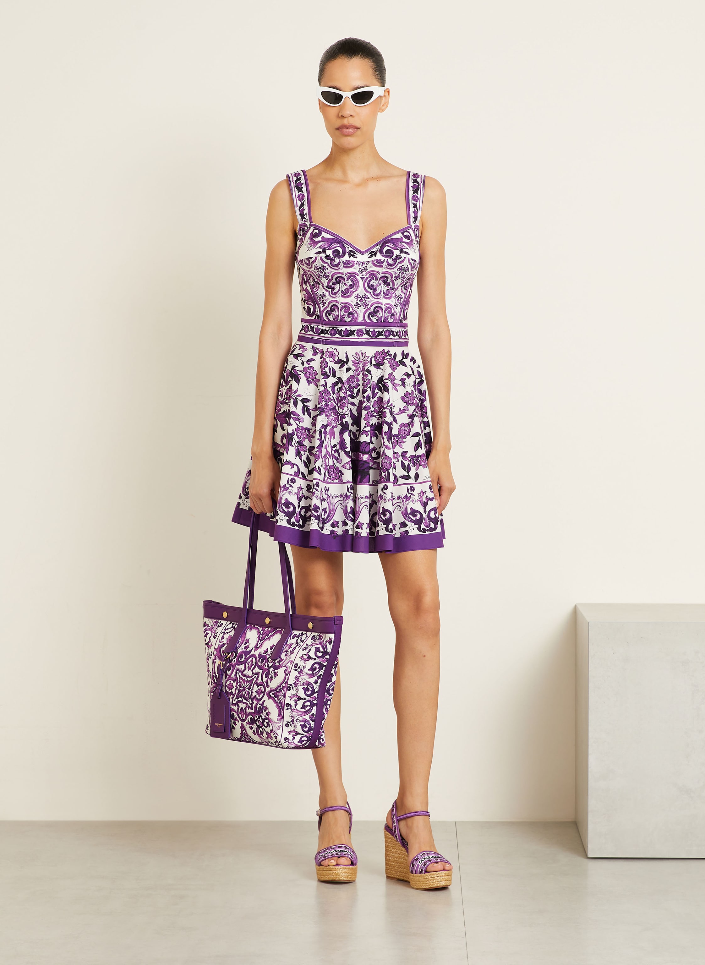 Thumbnail - Dolce & Gabbana Shopper Atene Mit Pouch lila