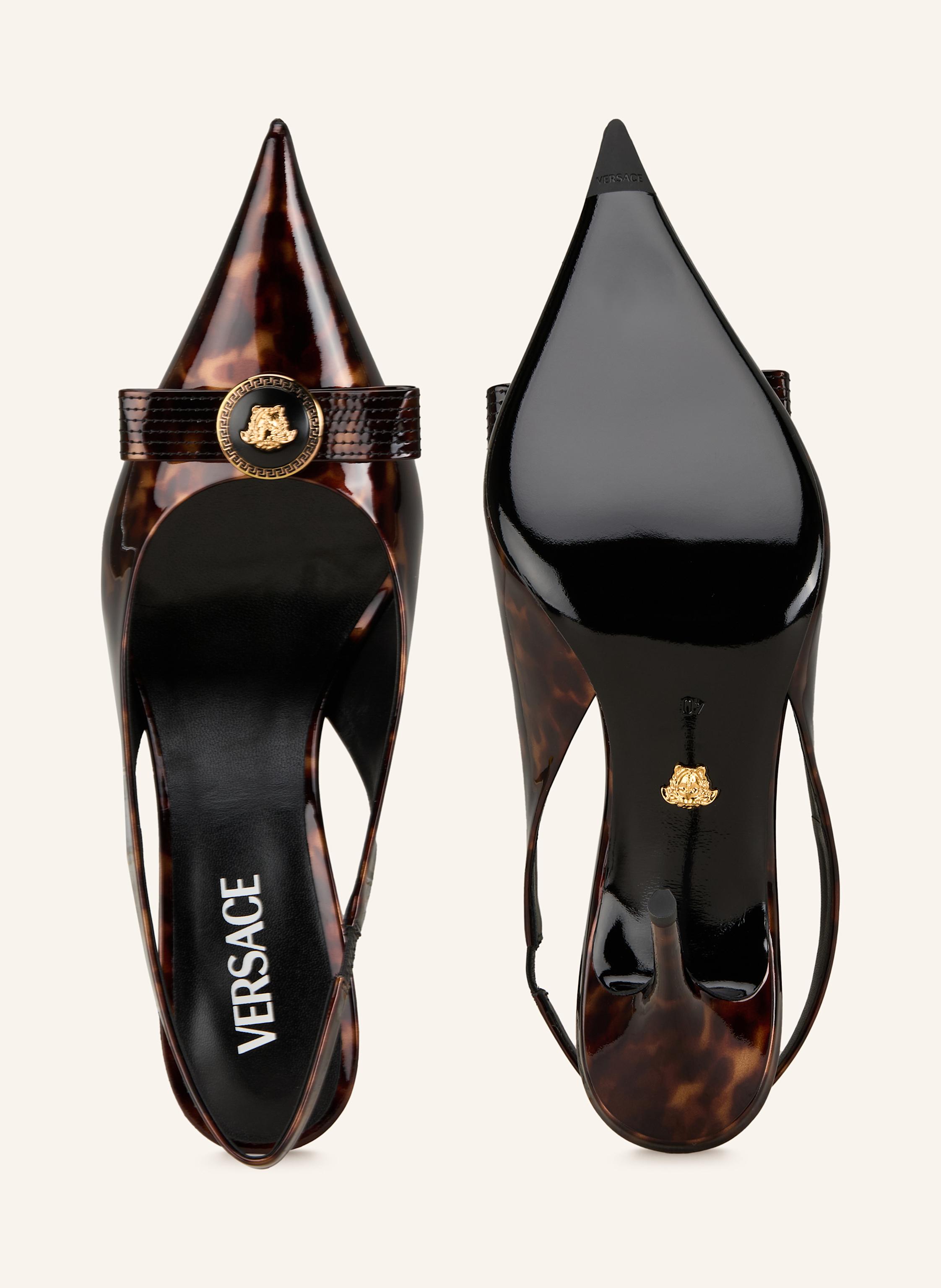 Thumbnail - Versace Slingpumps braun