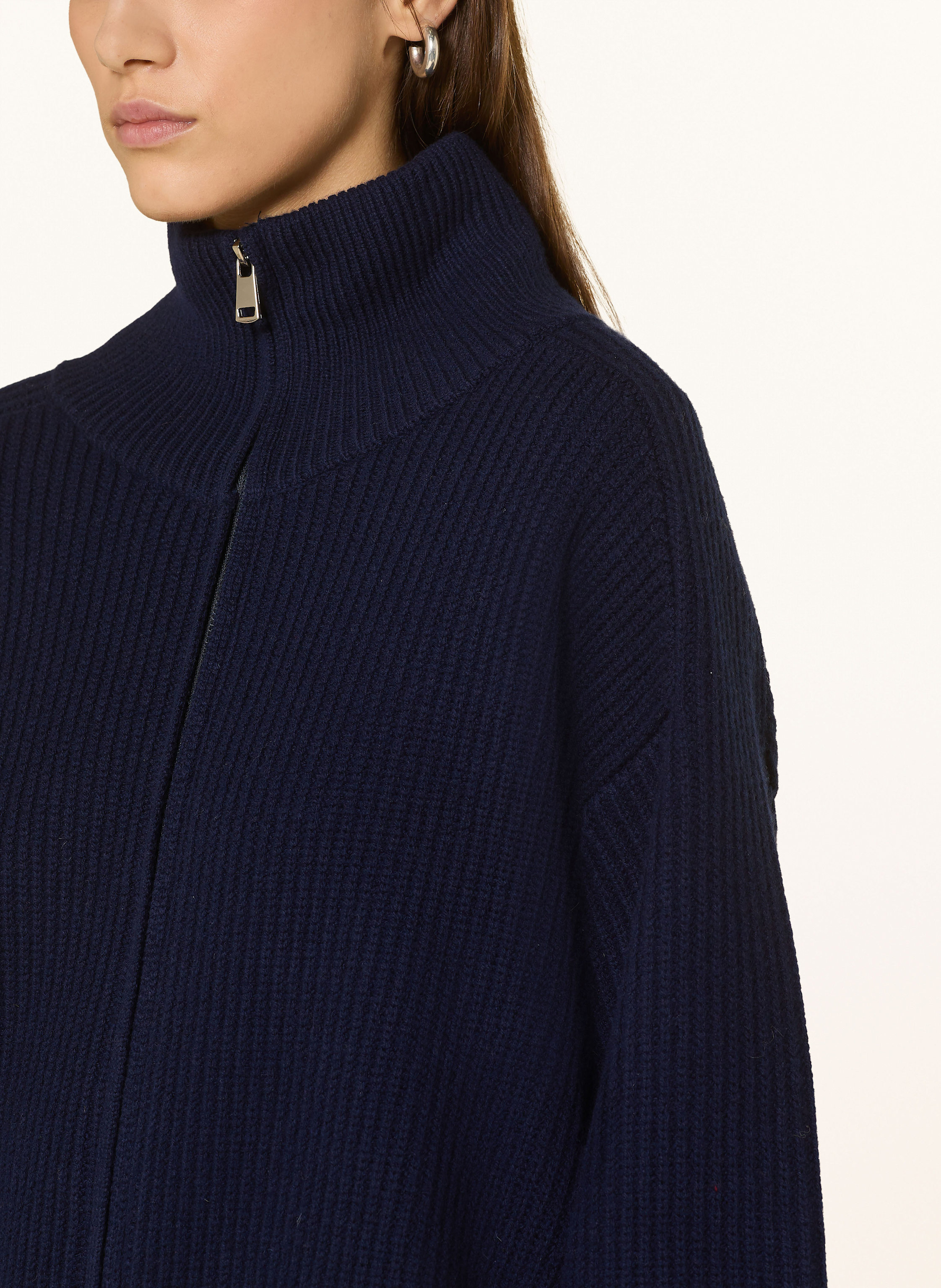 Thumbnail - Mos Mosh Strickjacke Mmamity Aus Mohair blau