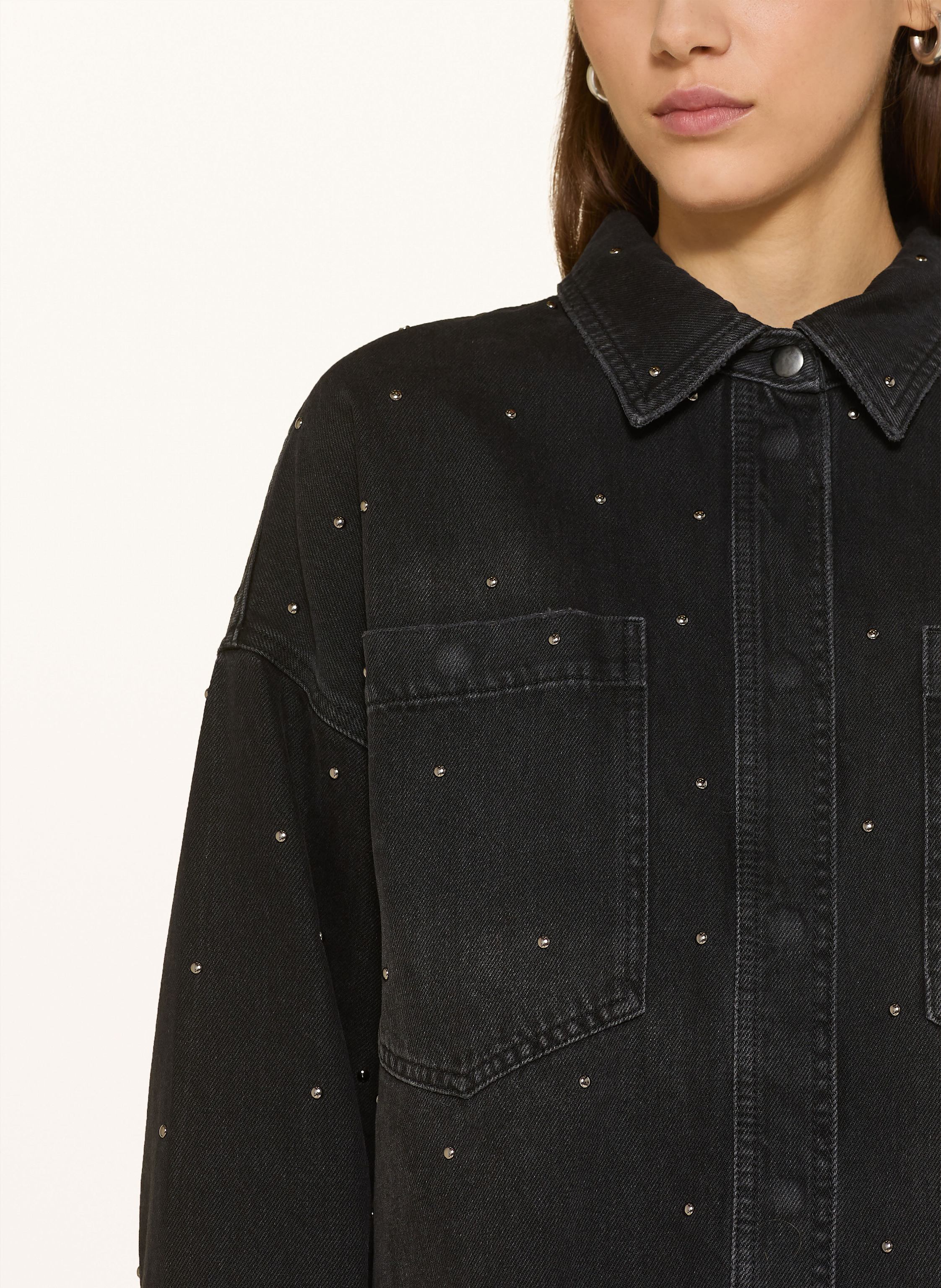 Thumbnail - Mos Mosh Jeansbluse Mmemme Mit Nieten schwarz