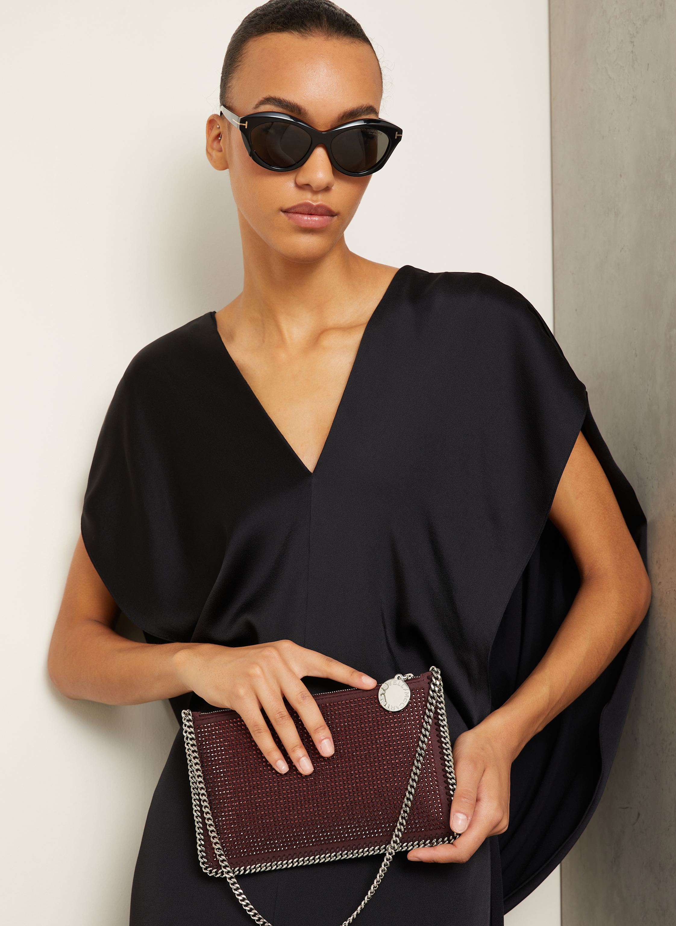 Thumbnail - Stella Mccartney Handtasche Falabella Mit Schmucksteinen rot