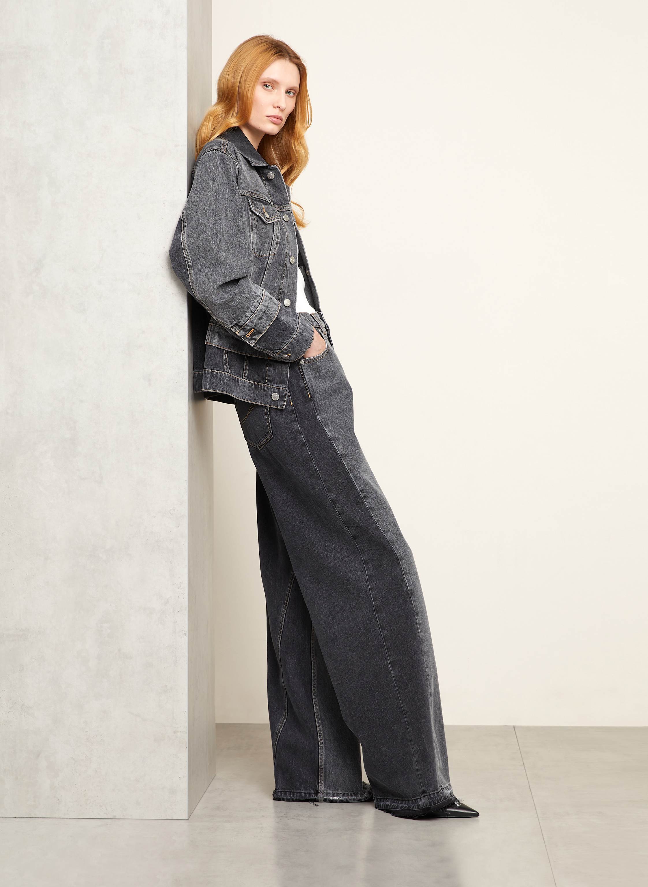 Thumbnail - Stella Mccartney Wide Leg Jeans schwarz