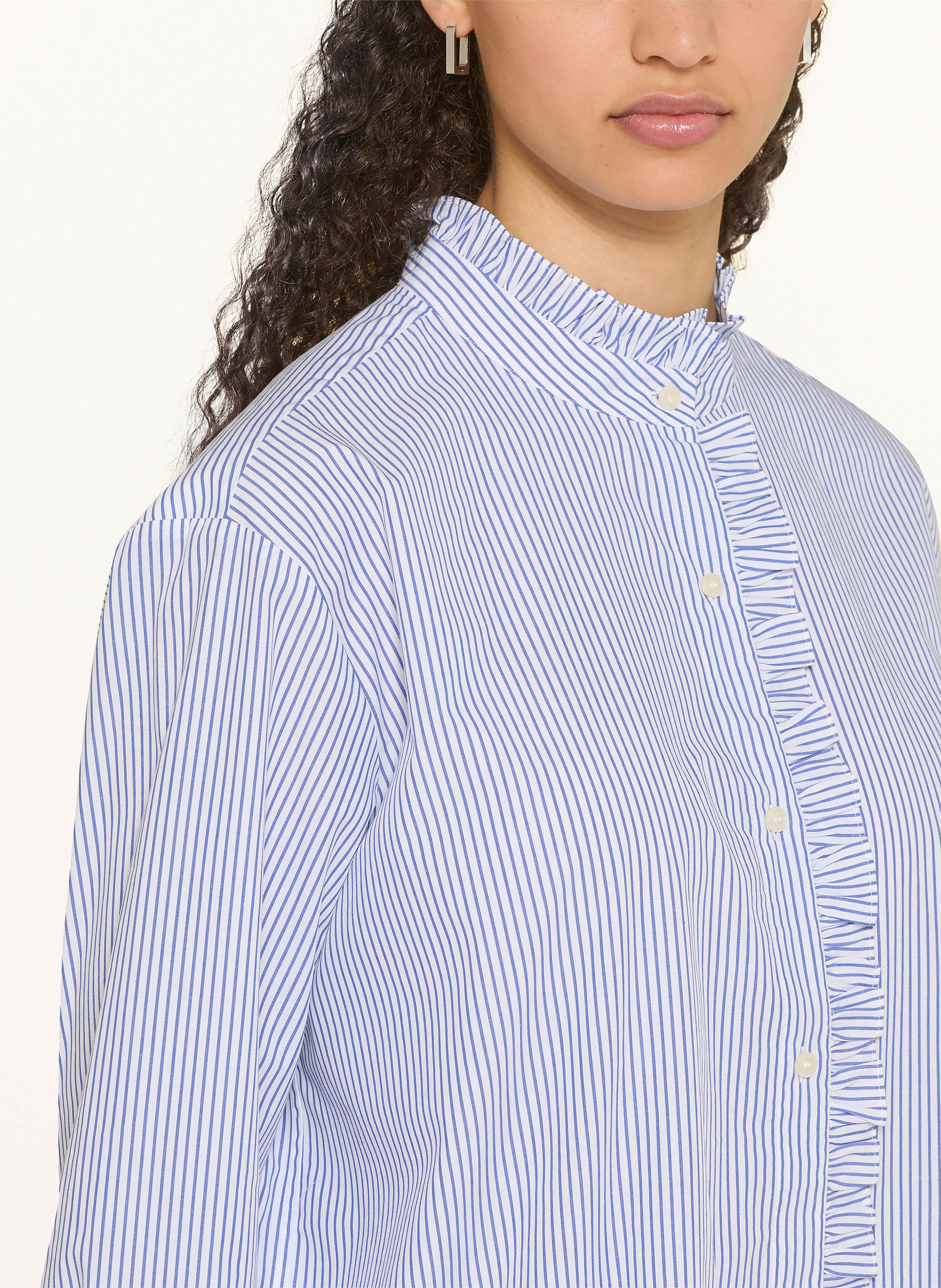 Thumbnail - Tommy Hilfiger Bluse Mit Rüschen blau