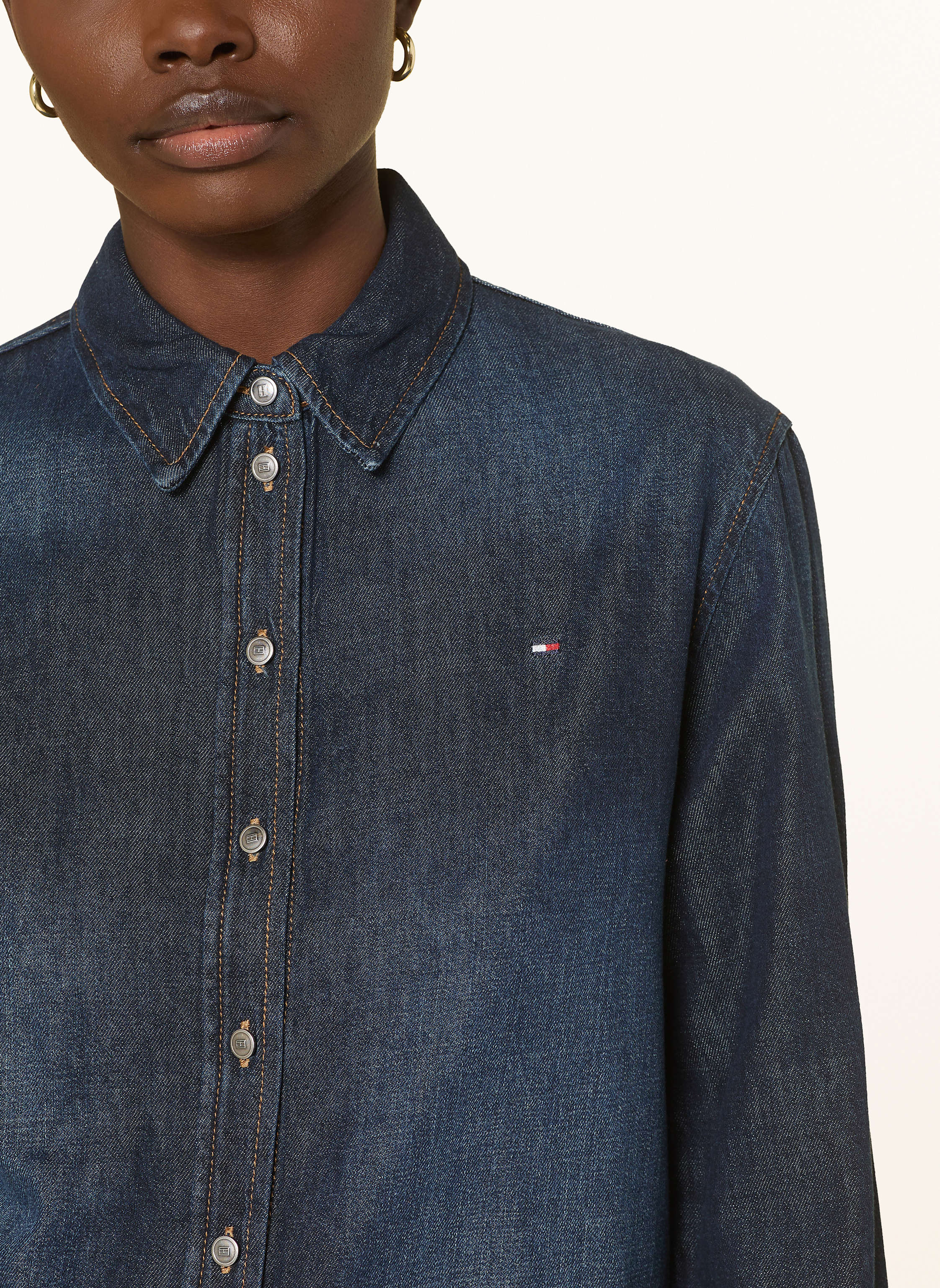 Thumbnail - Tommy Hilfiger Jeansbluse Milo blau