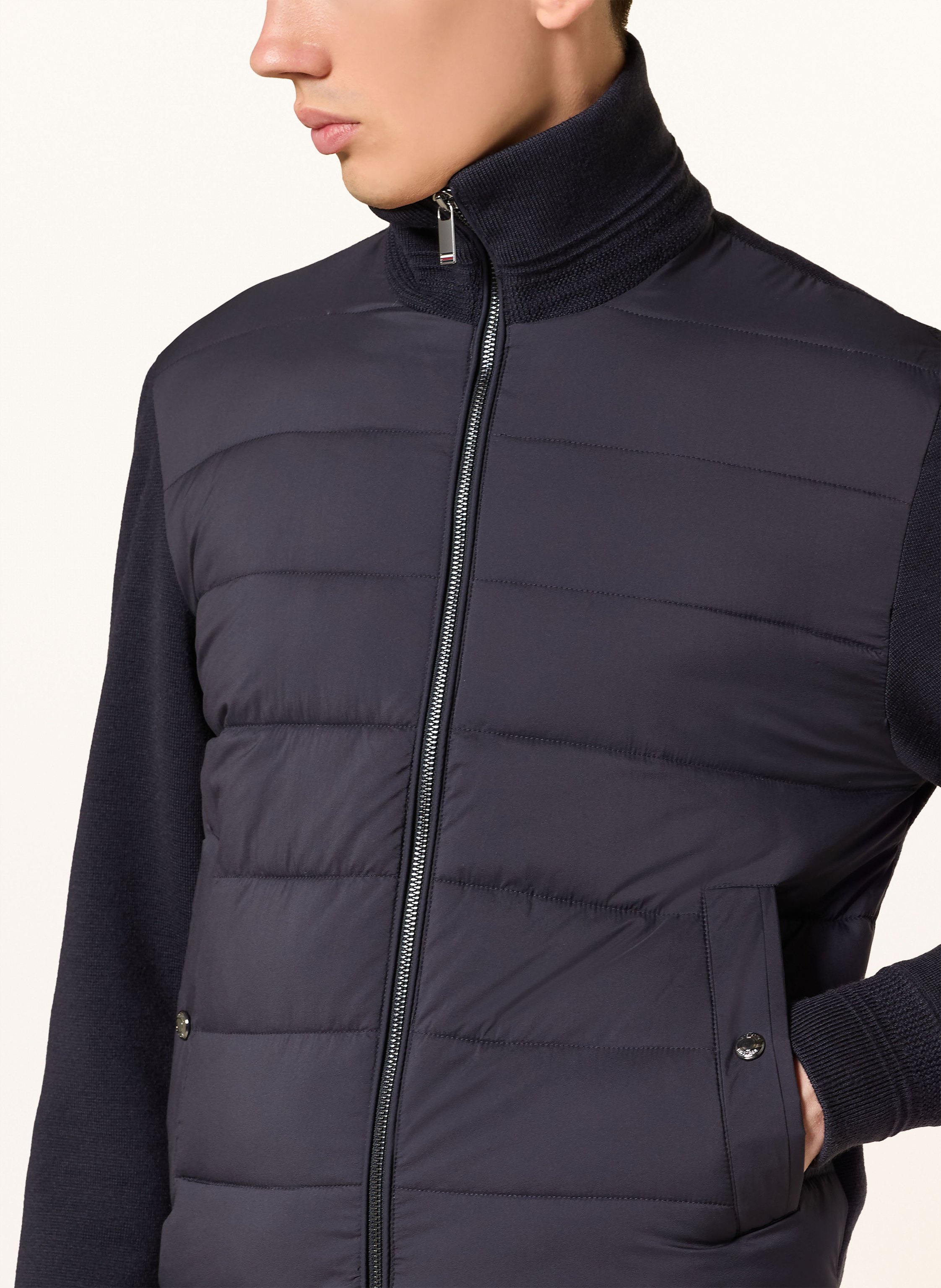 Thumbnail - Tommy Hilfiger Steppjacke Im Materialmix blau