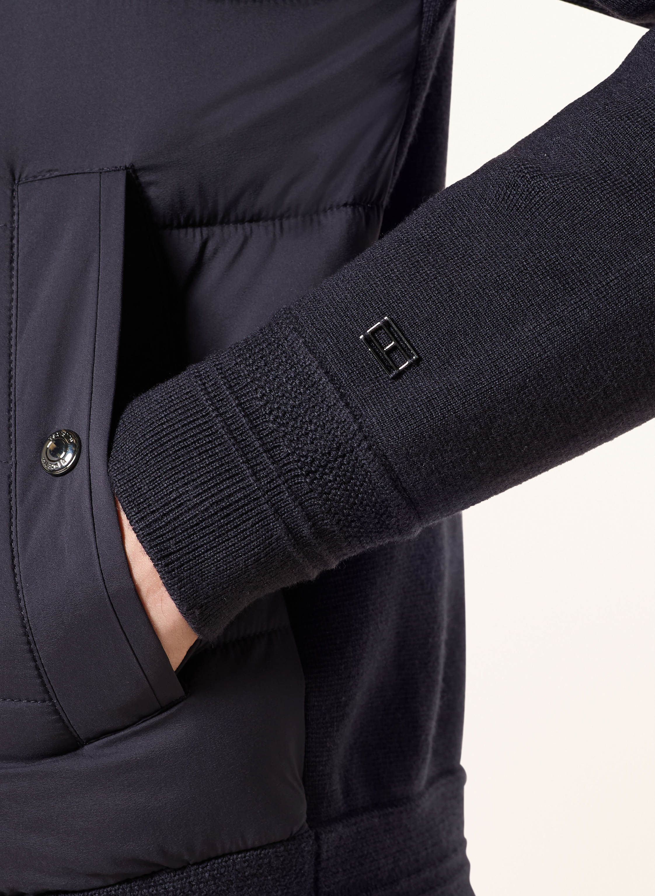 Thumbnail - Tommy Hilfiger Steppjacke Im Materialmix blau