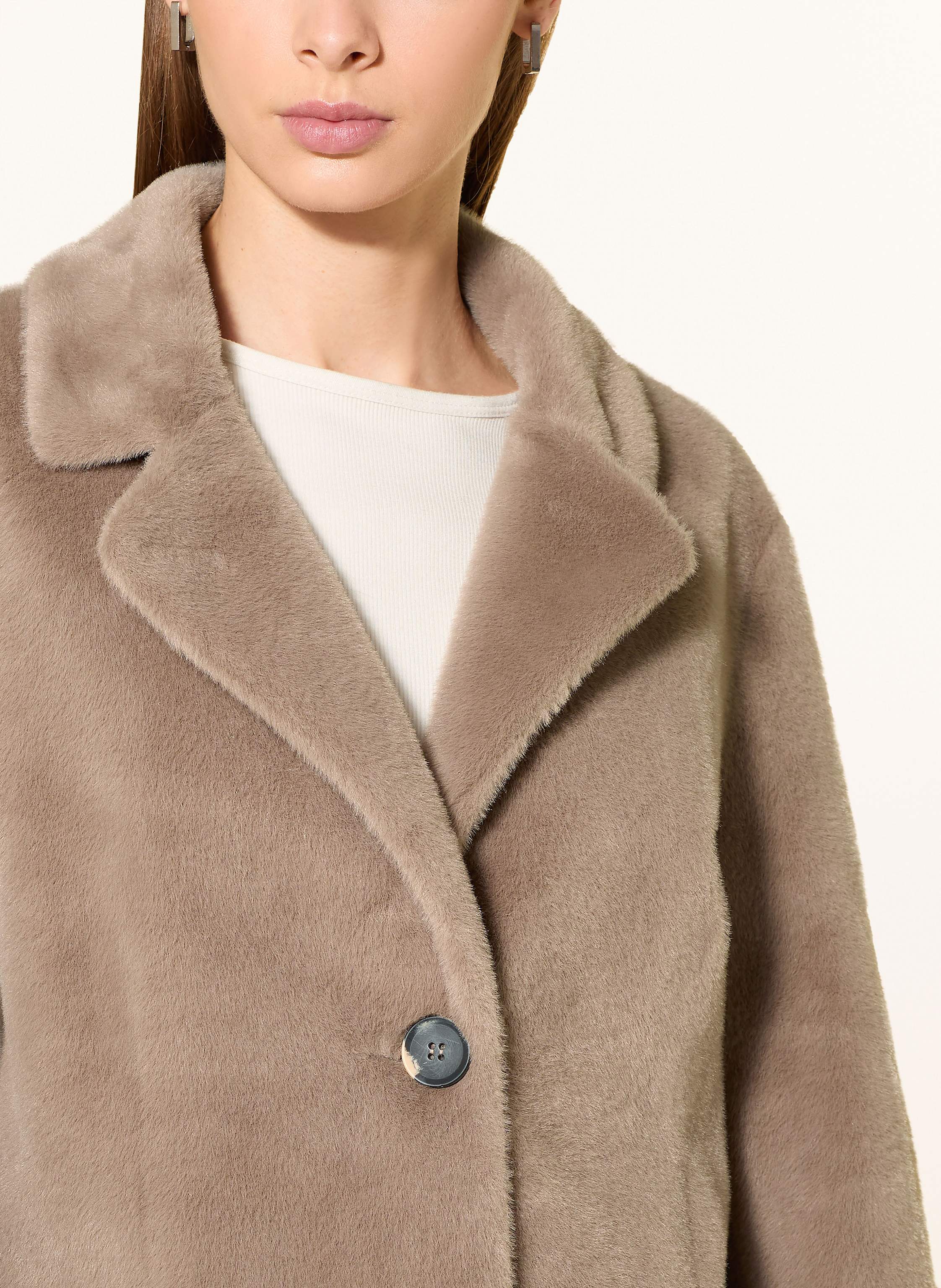 Thumbnail - Rino & Pelle Kunstfell-Mantel Lenna beige