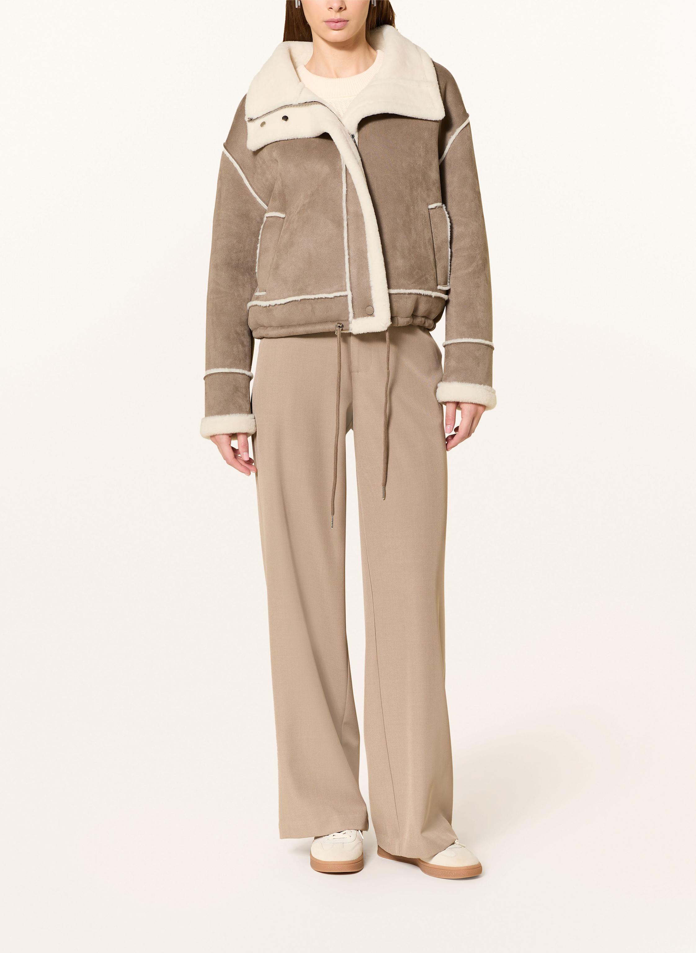 Thumbnail - Rino & Pelle Jacke Beck In Lederoptik Mit Kunstfell braun