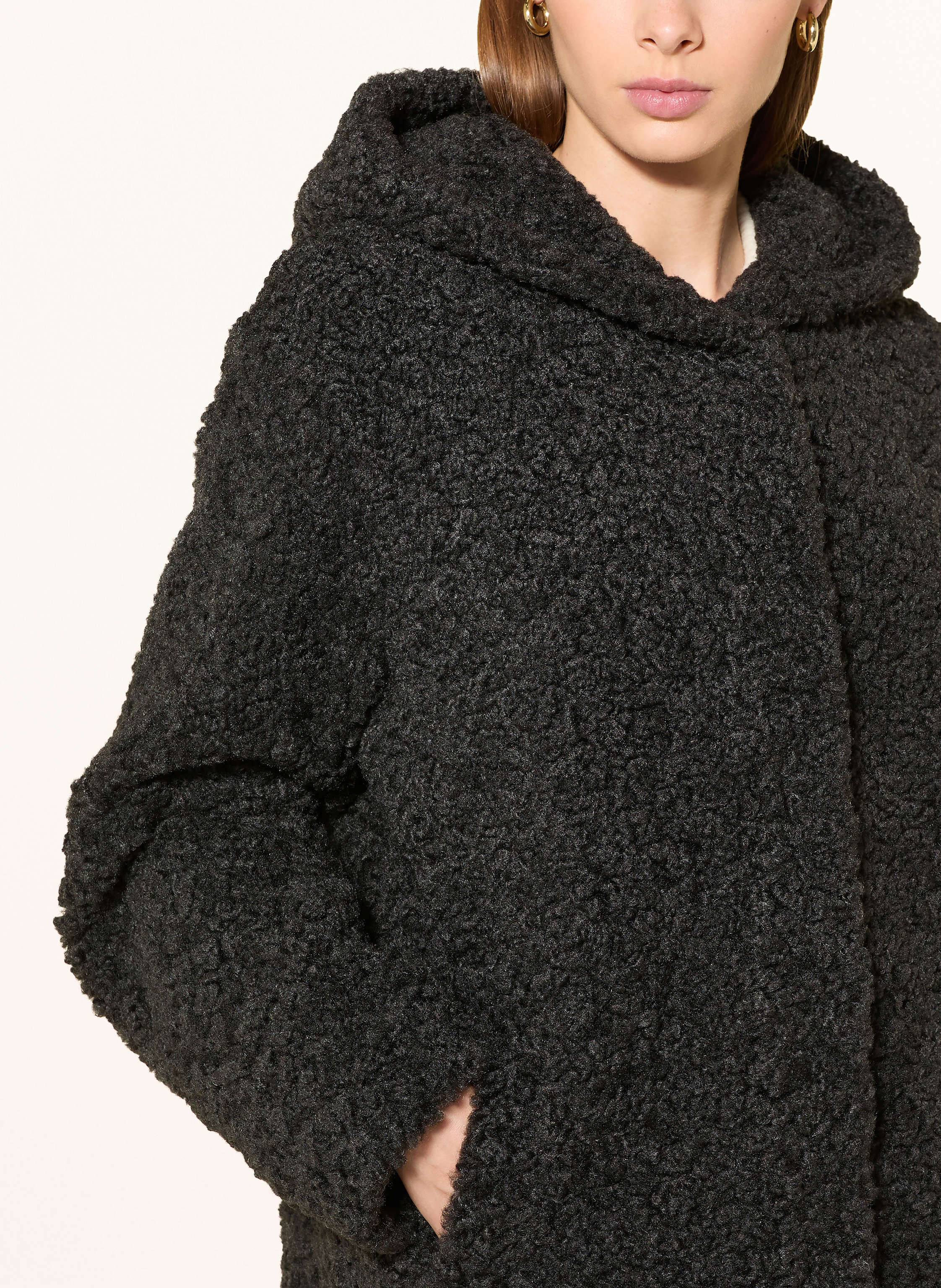 Thumbnail - Rino & Pelle Teddyfell-Mantel grau