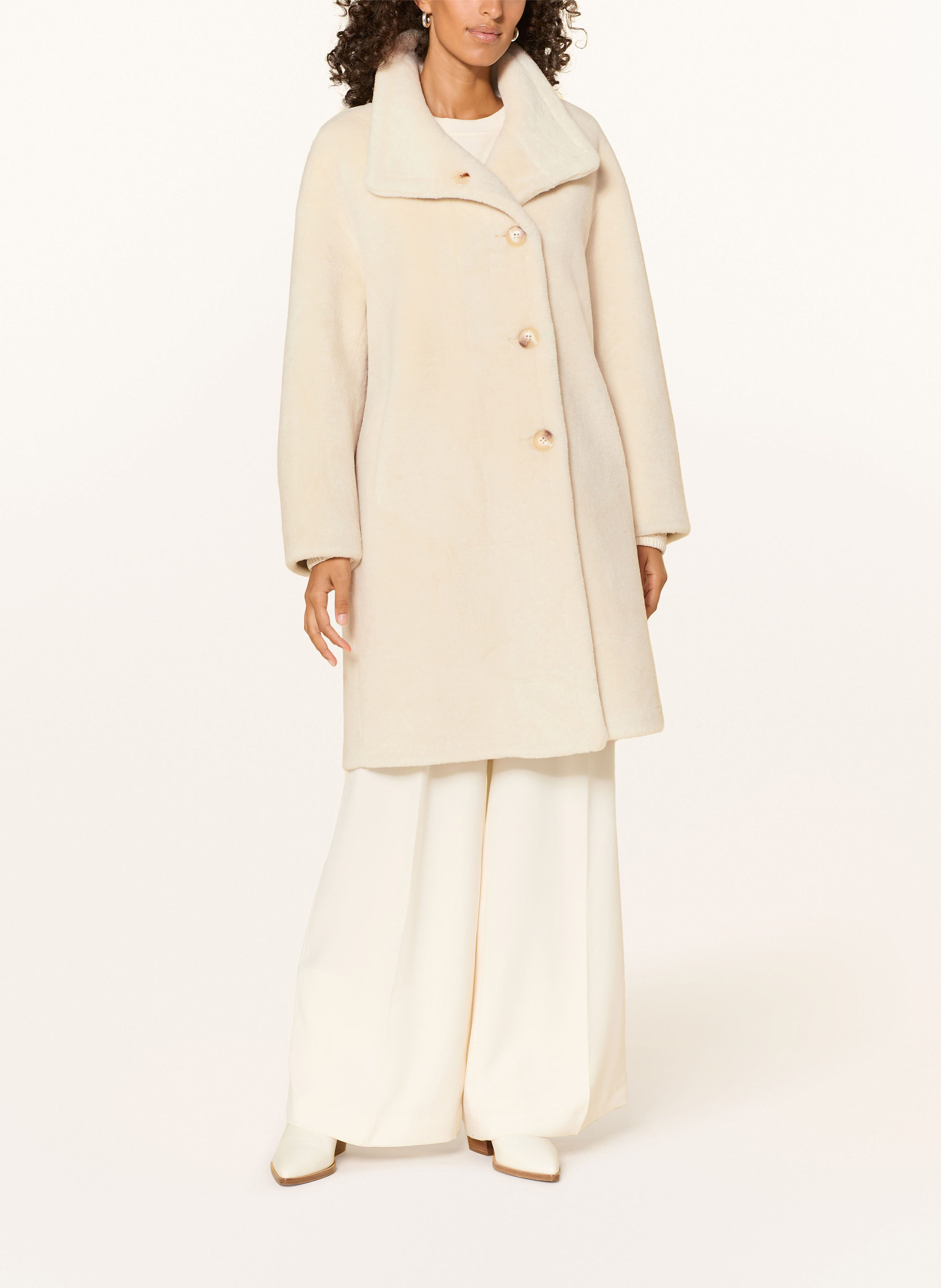 Thumbnail - Rino & Pelle Kunstfell-Mantel weiss